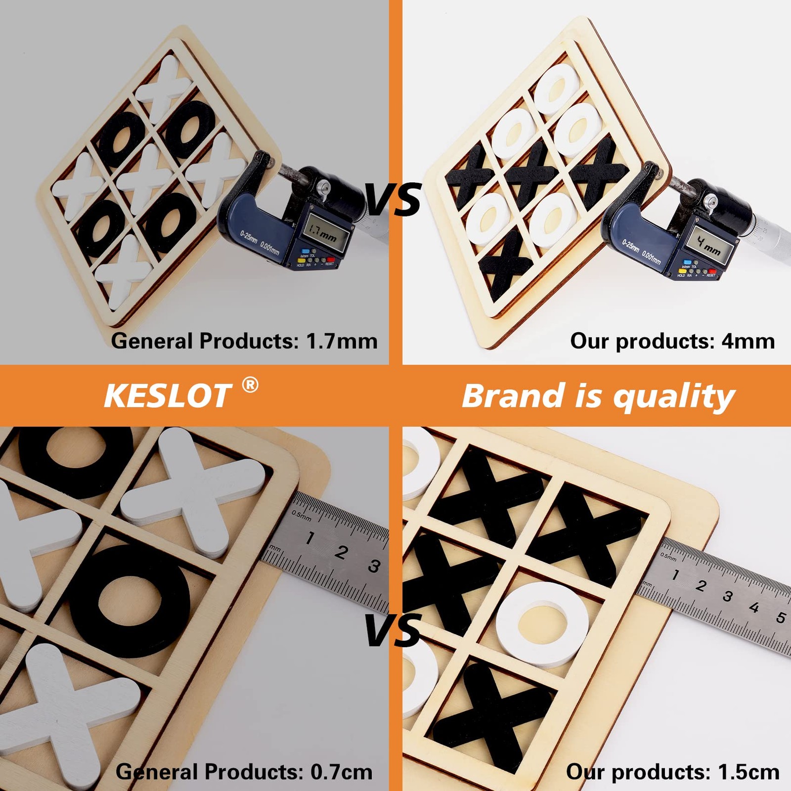 KESLOT 15*15 cm / 5.91*5.91 inches, Orange White Black and Lampblack