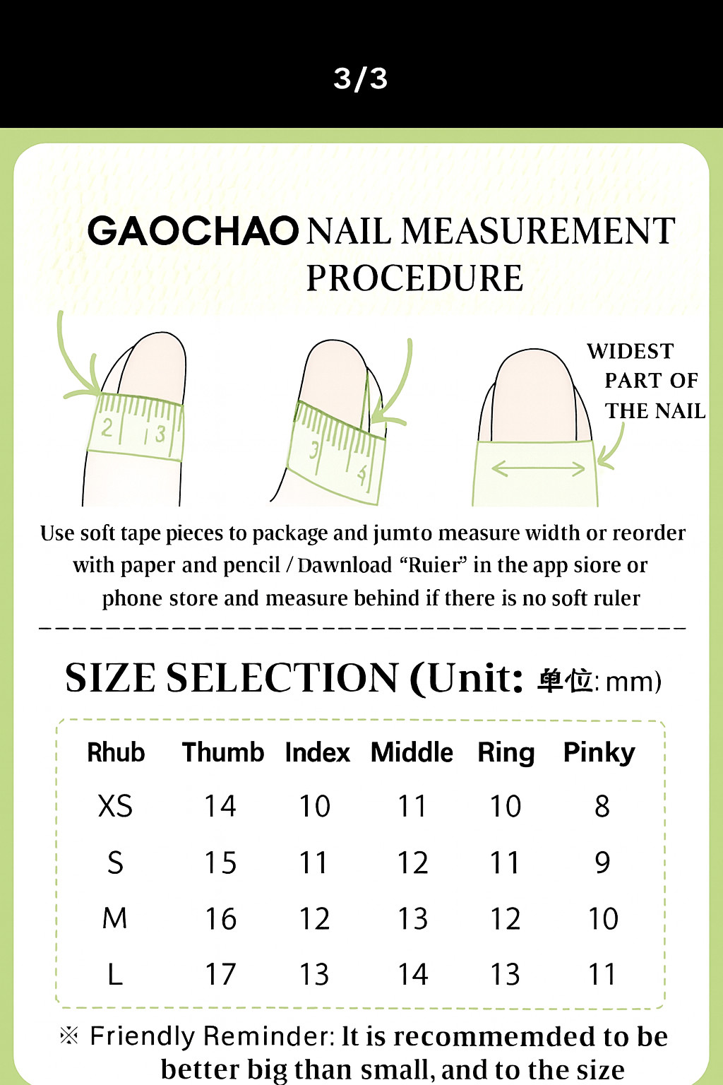 GAOCHAO handmade press on nails Dreamy Princess small