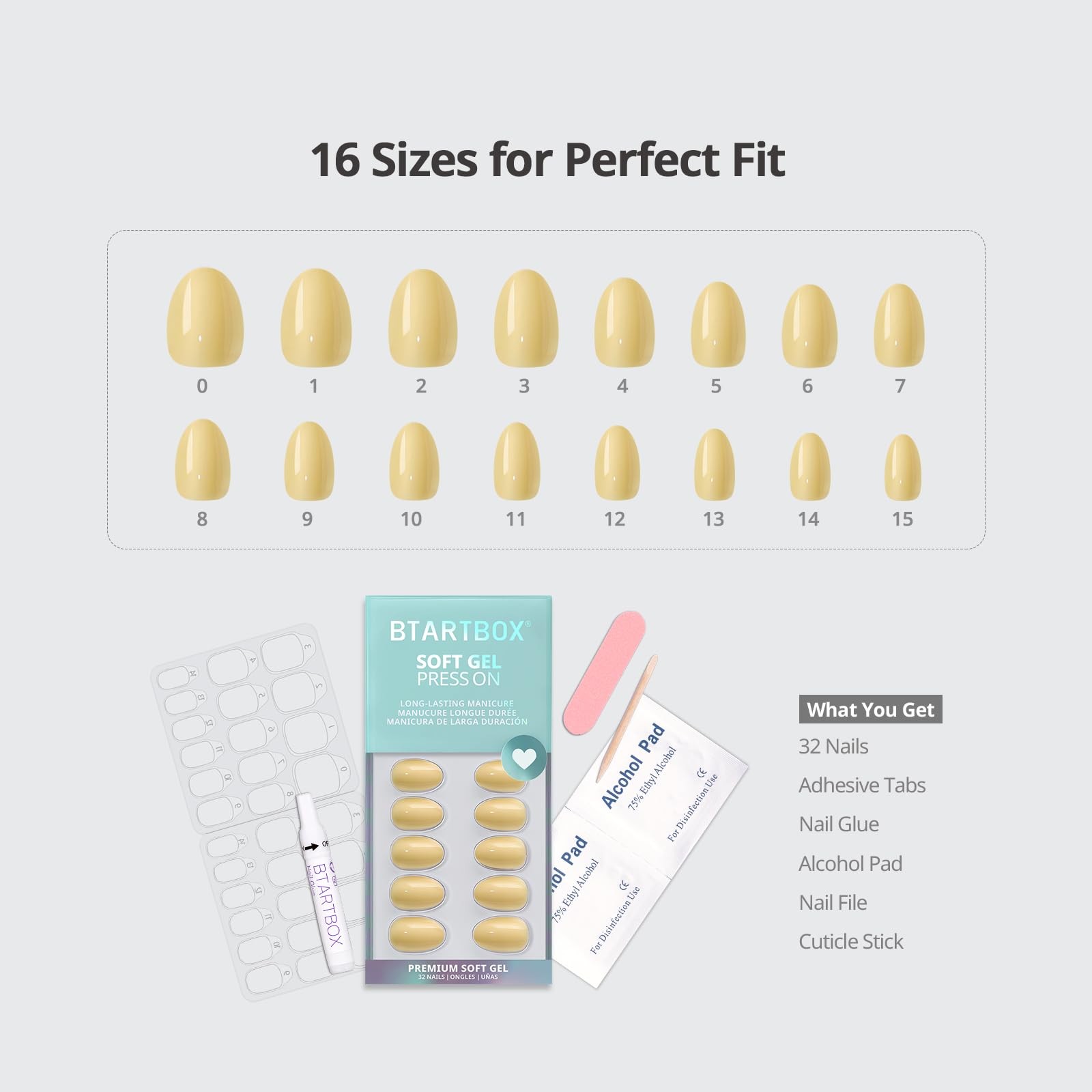 Extra Short On Nails Weekend Ease, EasytoApply Pastel Yellow Almond On Nails…