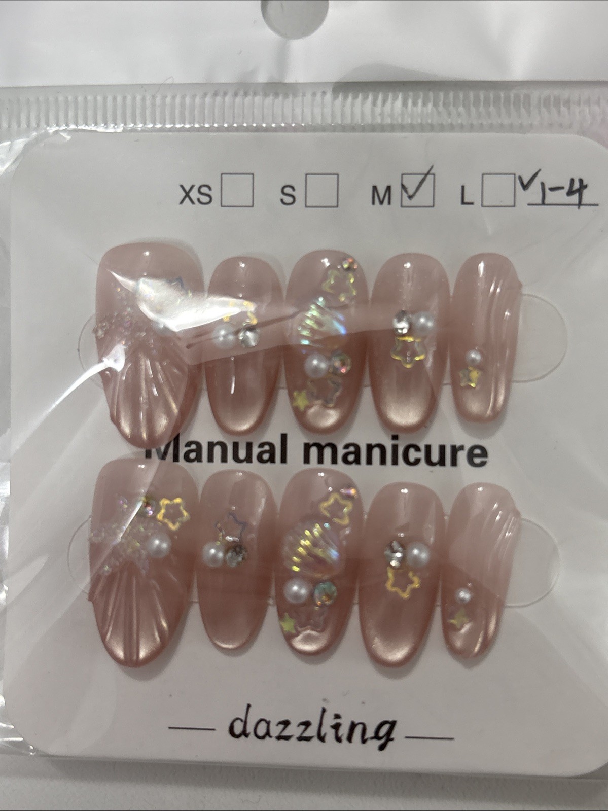 Press On Nail 10 Sets Size m