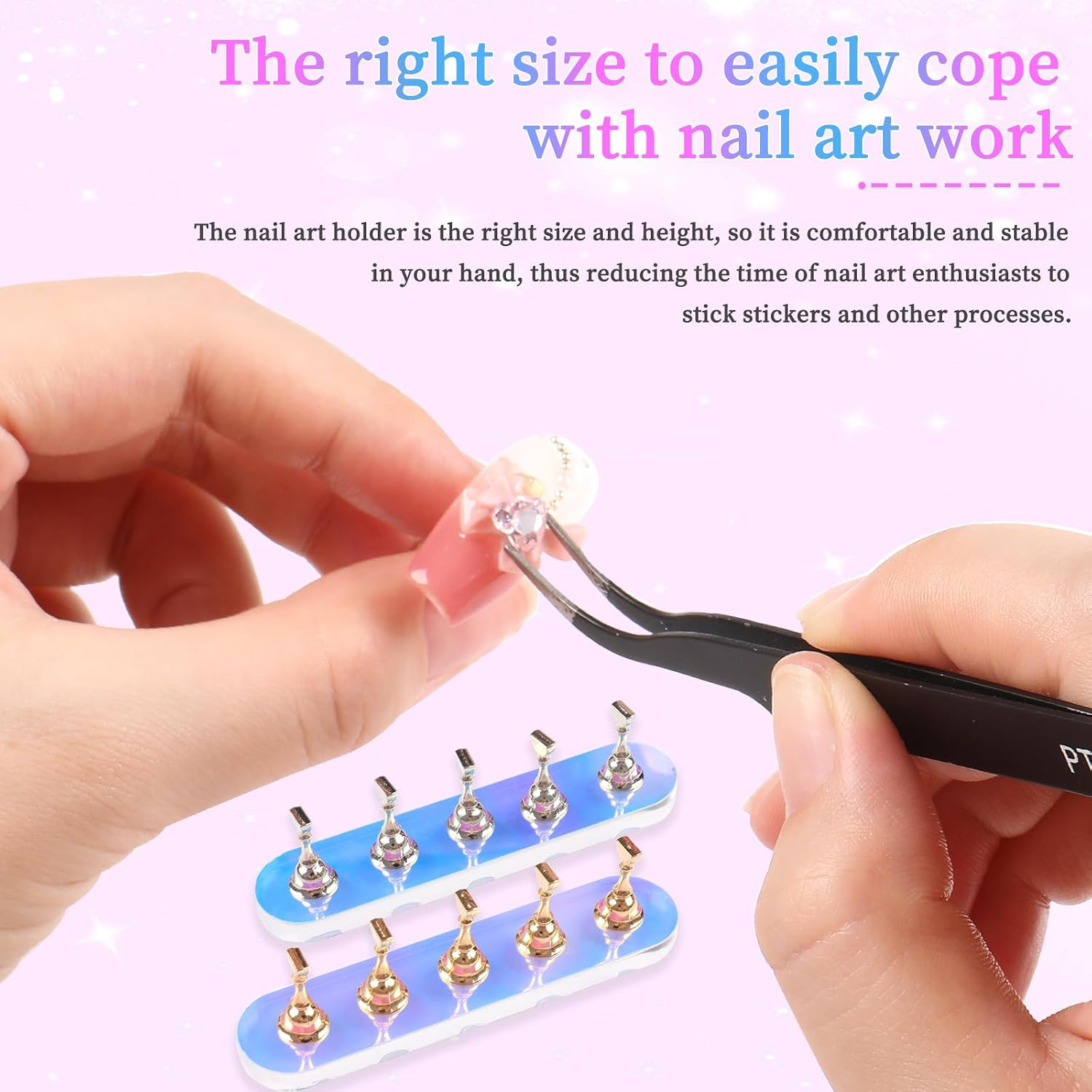 Nail Stands for Press Ons Fake Nail Holder for Painting Nails Art | 2 Sets, 96Pc