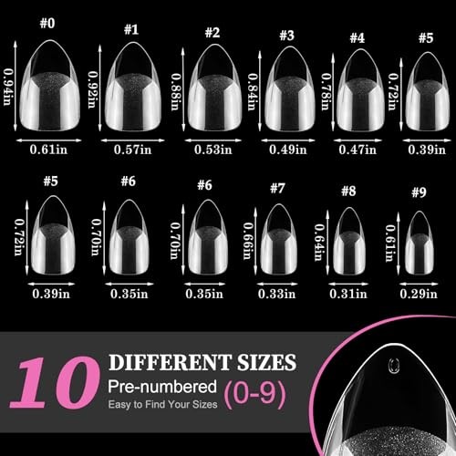 Short Stiletto Gel Nail Tips, 240pcs Acrylic Nail Short Stiletto Nail Tips