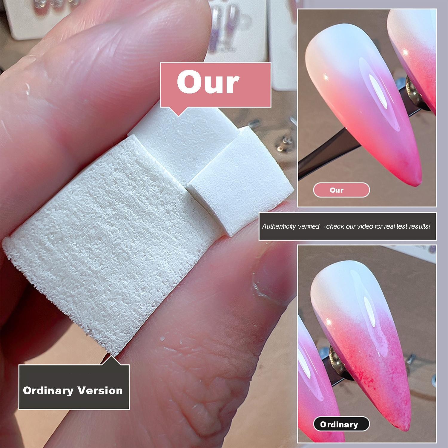 100pcs 1MM Square Patting Sponges for Gradient/Ombre Nail Art DIY Manicure Tools