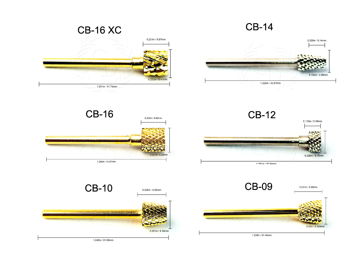 High Quality Nail Machine Drill Bits – Carbide 2-Way 3/32″ Fine Coarse Medium