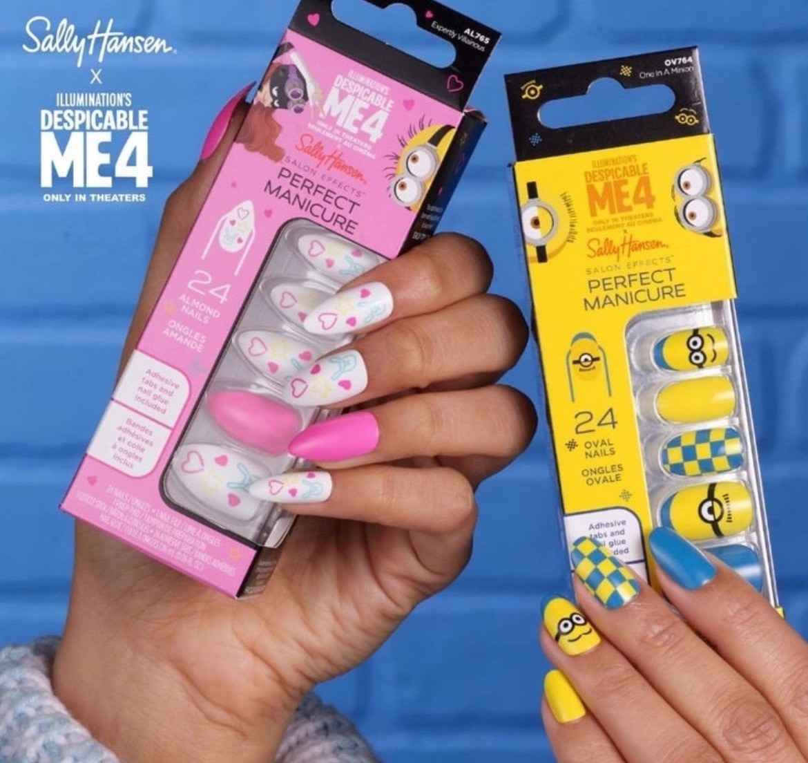 Sally Hansen x Despicable Me 4 Salon Effects Press-On Nails Expertly Villainous