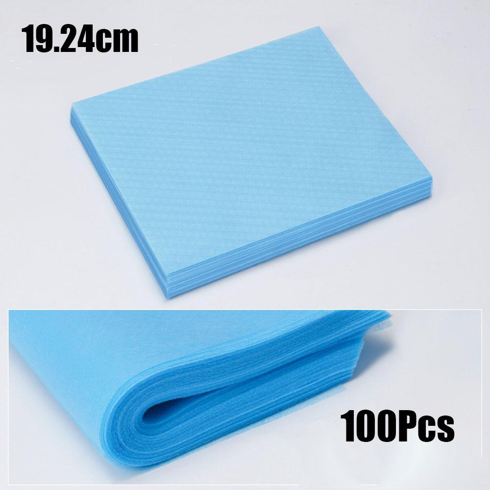 100pcs Disposable Nail Art Vacuum Dust Collector Non-woven Filter Paper Pink Blu