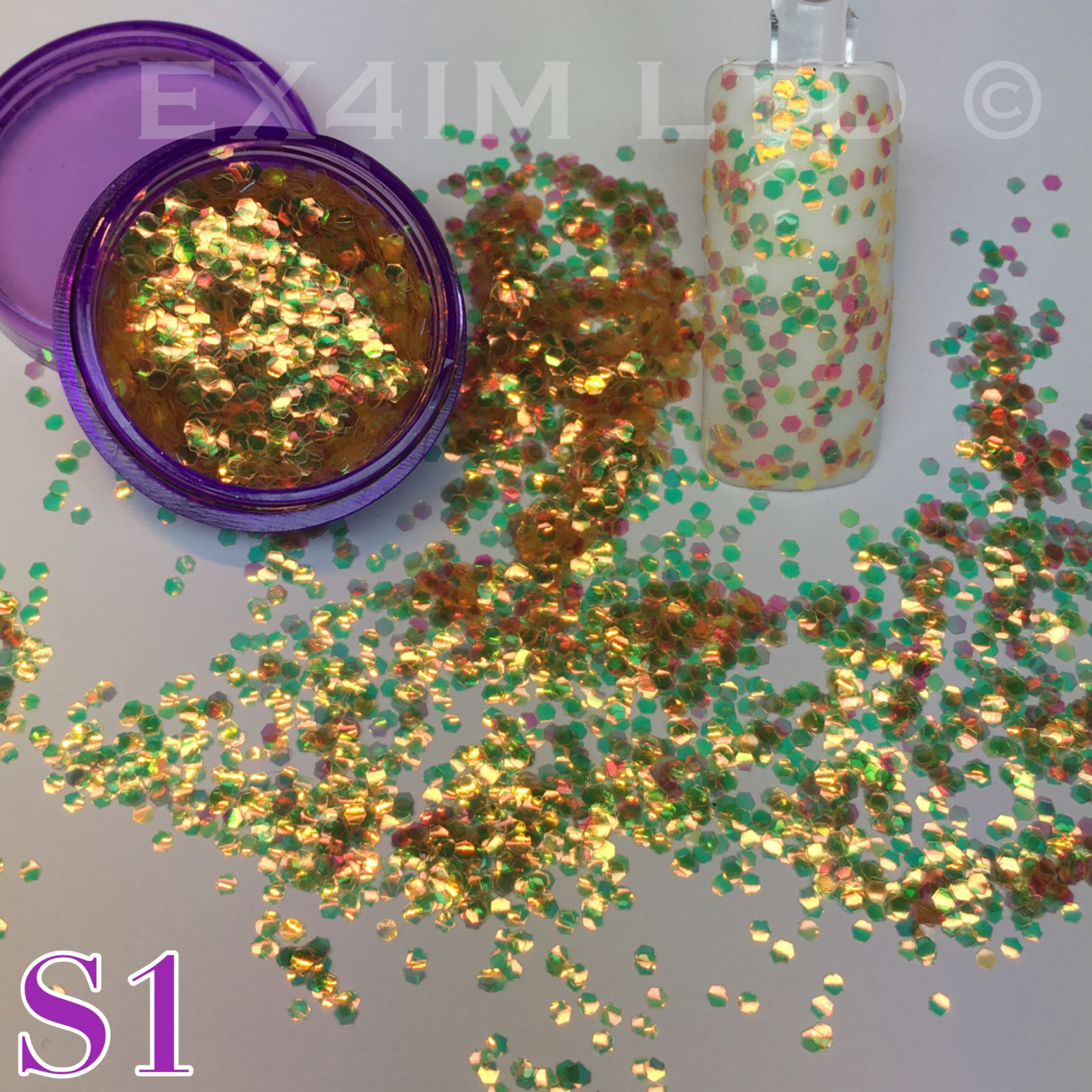 Mermaid Sequins FISH SCALE Nail Art Nails Iridescent Hexagon Paillette Glitter