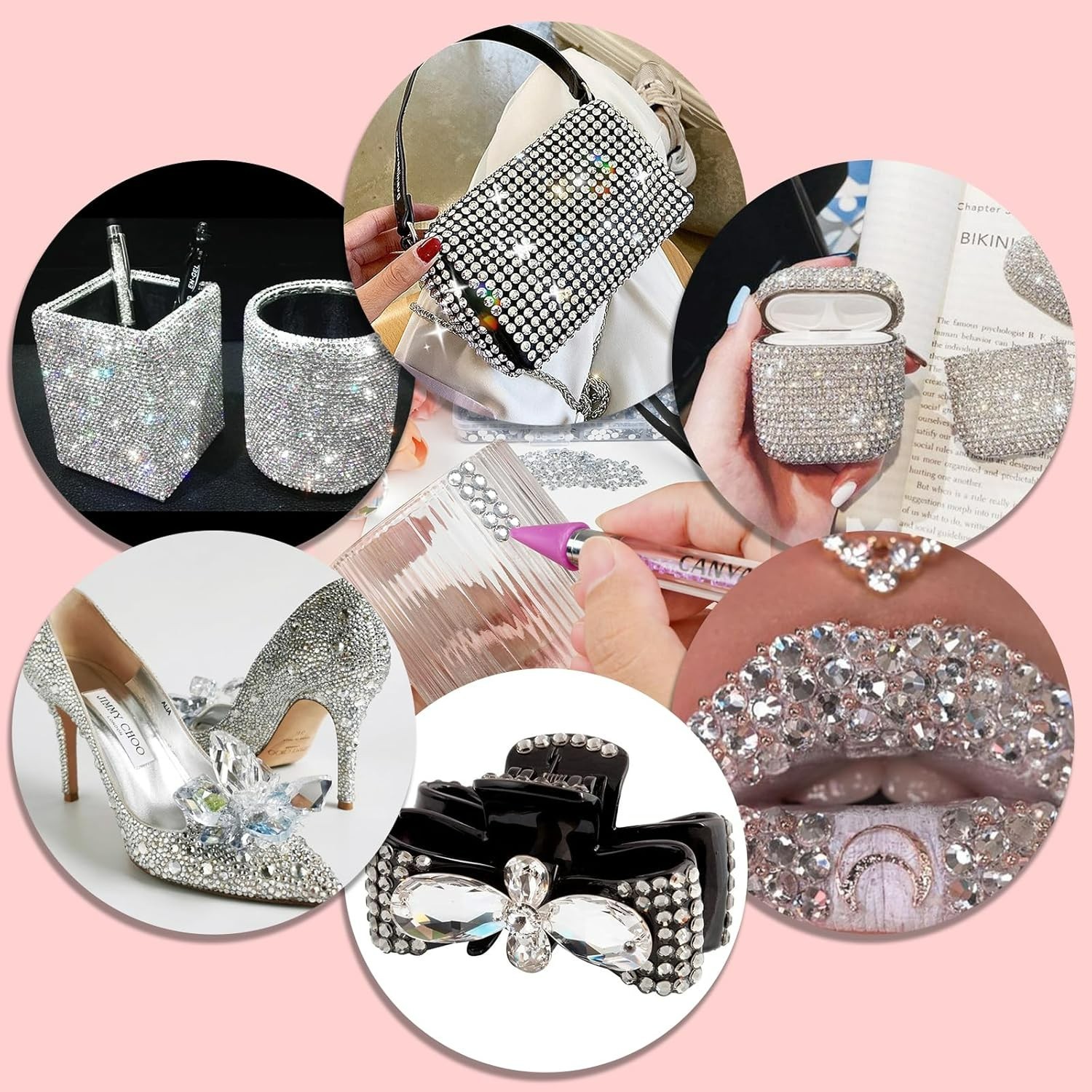 25000Pcs Resin Jelly Rhinestones for Crafting, Clear Flatback Gems, Bedazzlin…