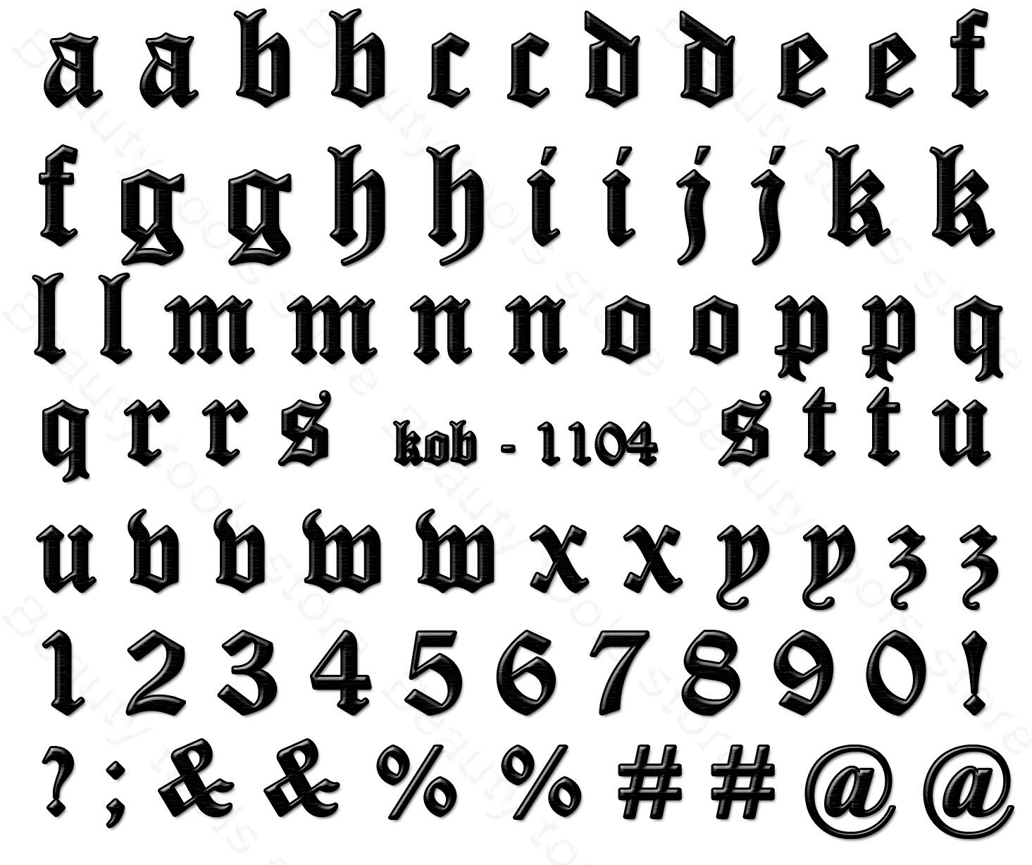 Nail Art Water Transfer Sticker Decal Stickers Pretty Letters KoB-1104
