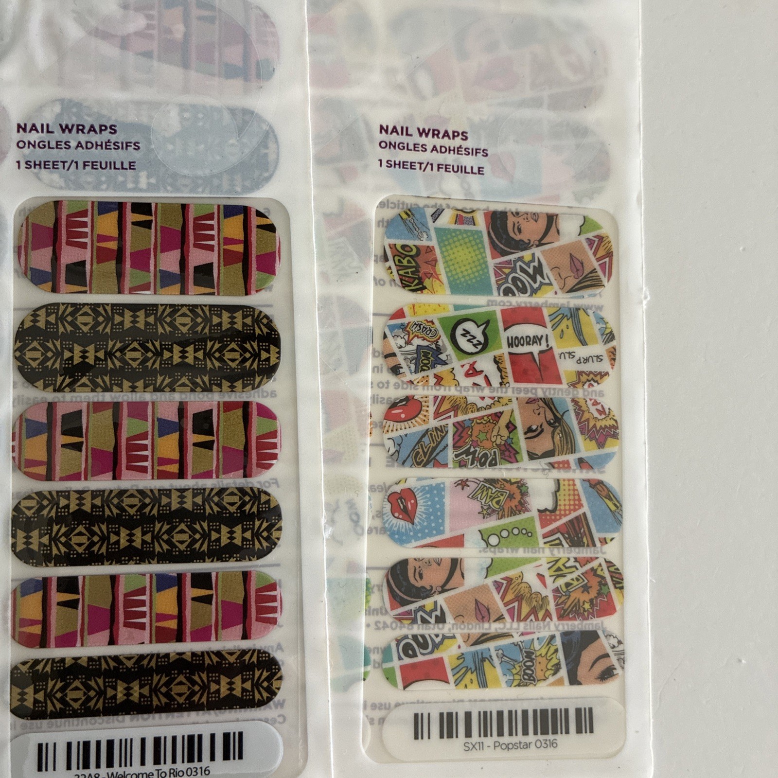 NEW Grab Bag Assorted Mix Multicolor Jamberry Lot Of 23 Full Sheets Nail Wraps
