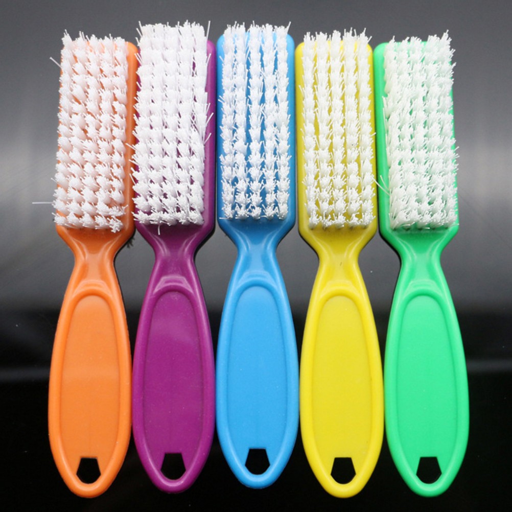 10pcs Nail Cleaning Brushes Set Long Handle Fingernail Brush for Nail Care