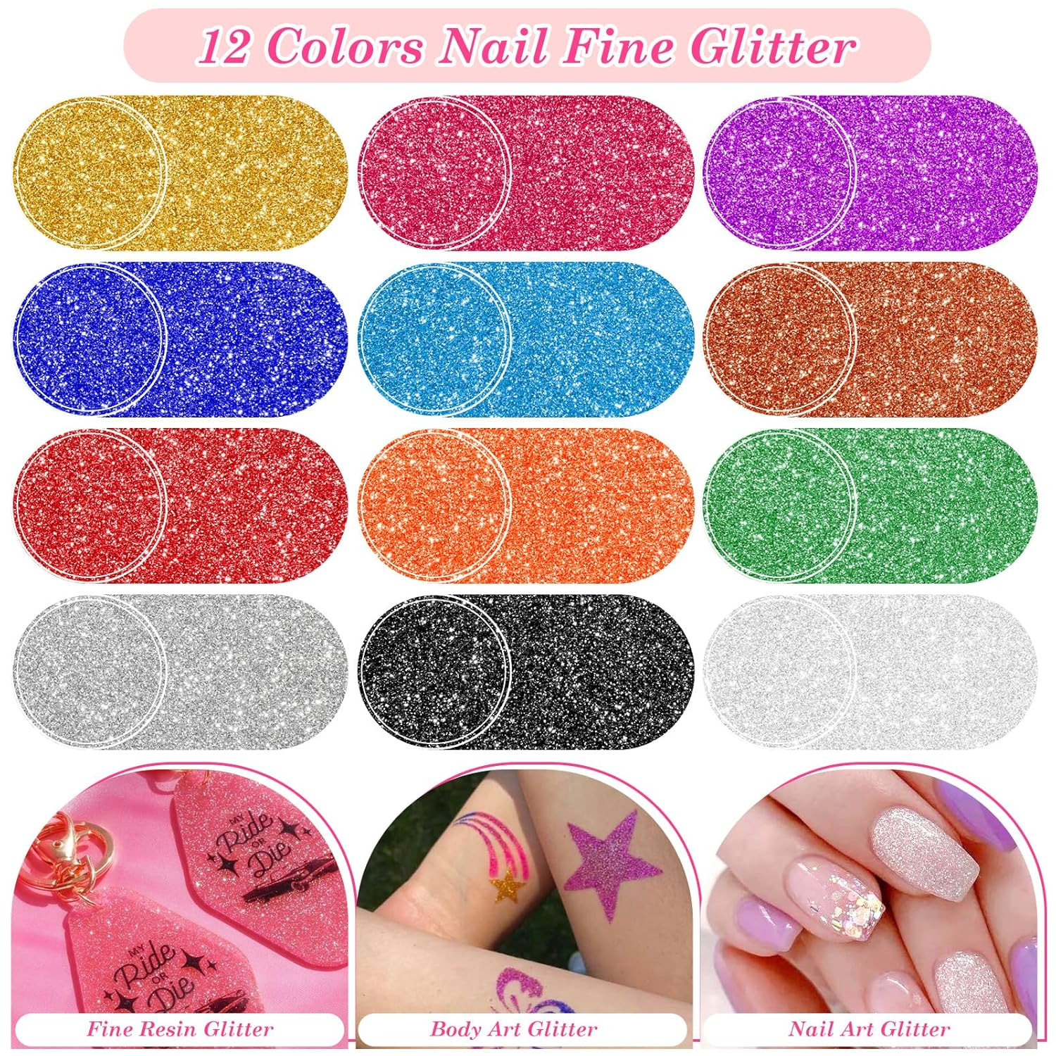 Acrylic Nails Kit Press on Nail Kit with Clear Coffin Nail Tips Nail Display St