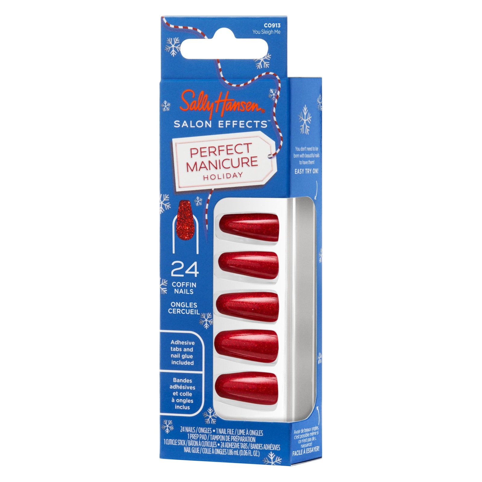 Sally Hansen Salon Effects® Manicure, Adhesive , File, and Alcohol Pad Included