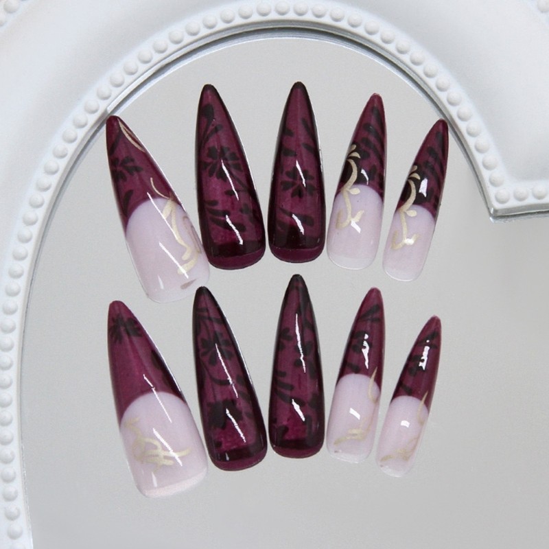 Instagram Inspired Artifical Nail 3D Cats Eye Night Vine Glowing Press Nail