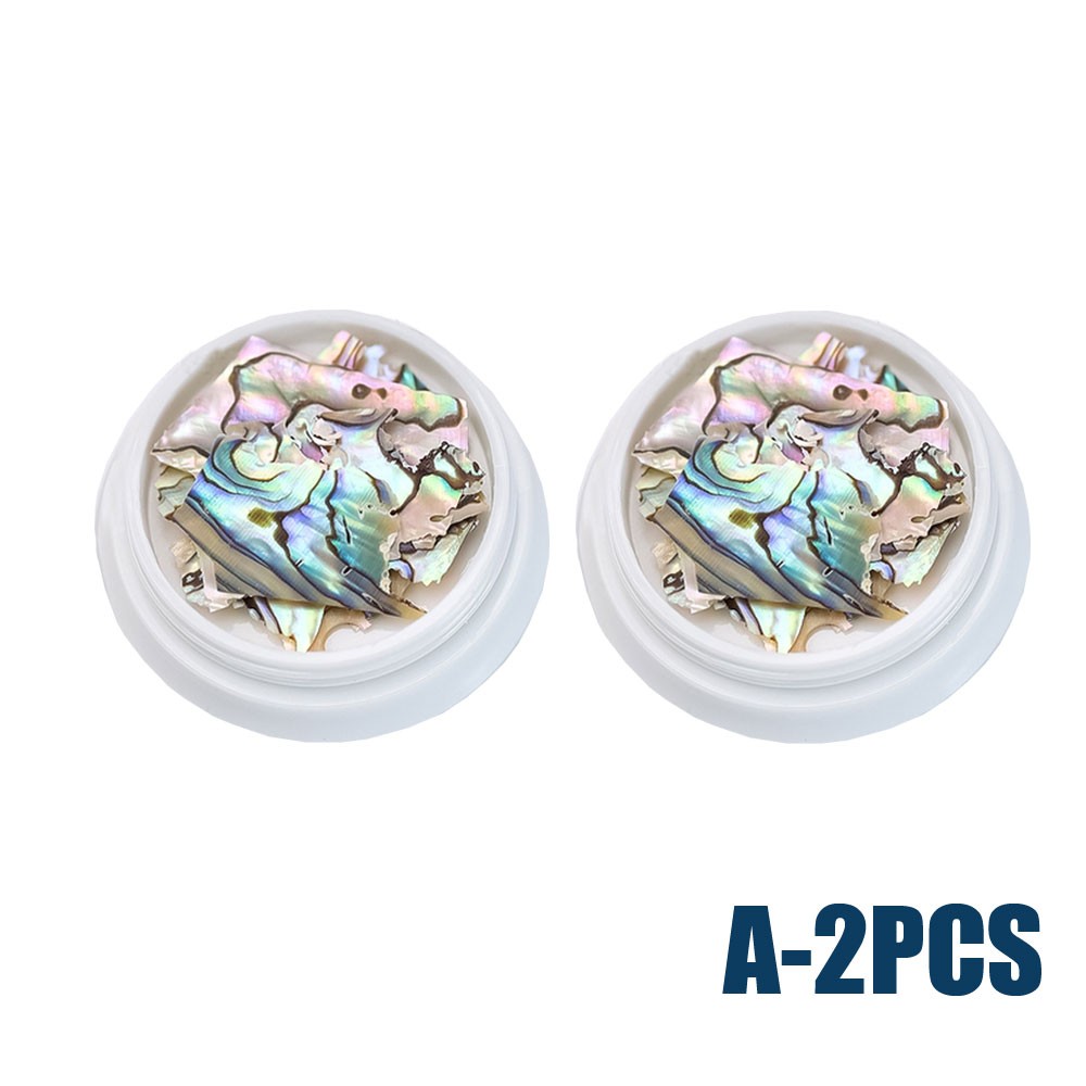 2 Jar DIY Nail Art Sequins Colorful Natural Shell Texture Abalone Slice Manicure