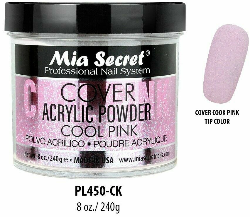 Mia Secret Acrylic Powder Cover Cool Pink Trendy Nail Polish Powder 8 Ounce