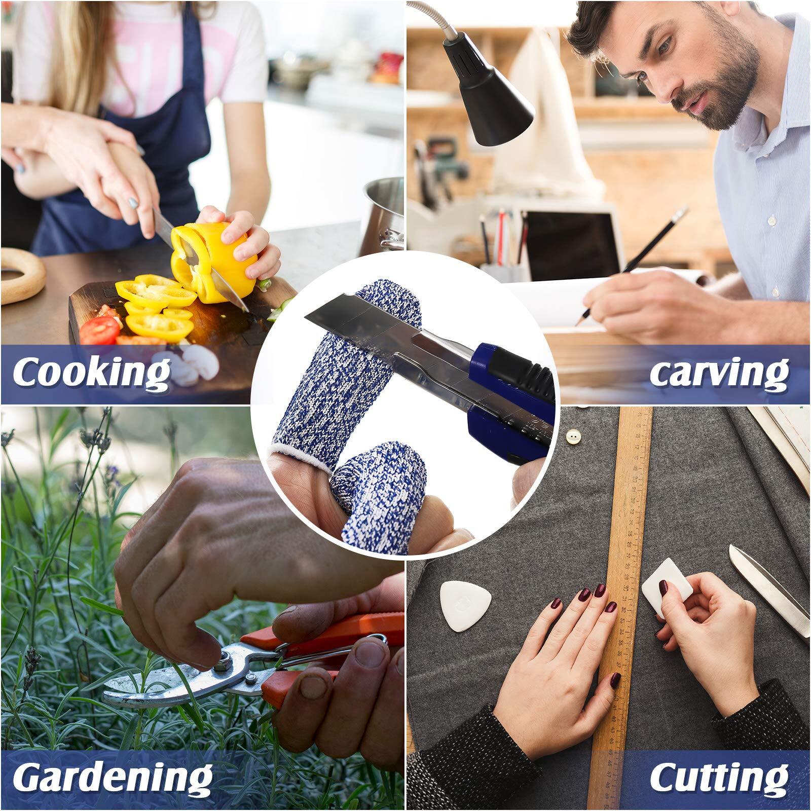 40 Pcs Finger Cots Cut Resistant Fingertips Sleeves for Kitchen Work Sculpture