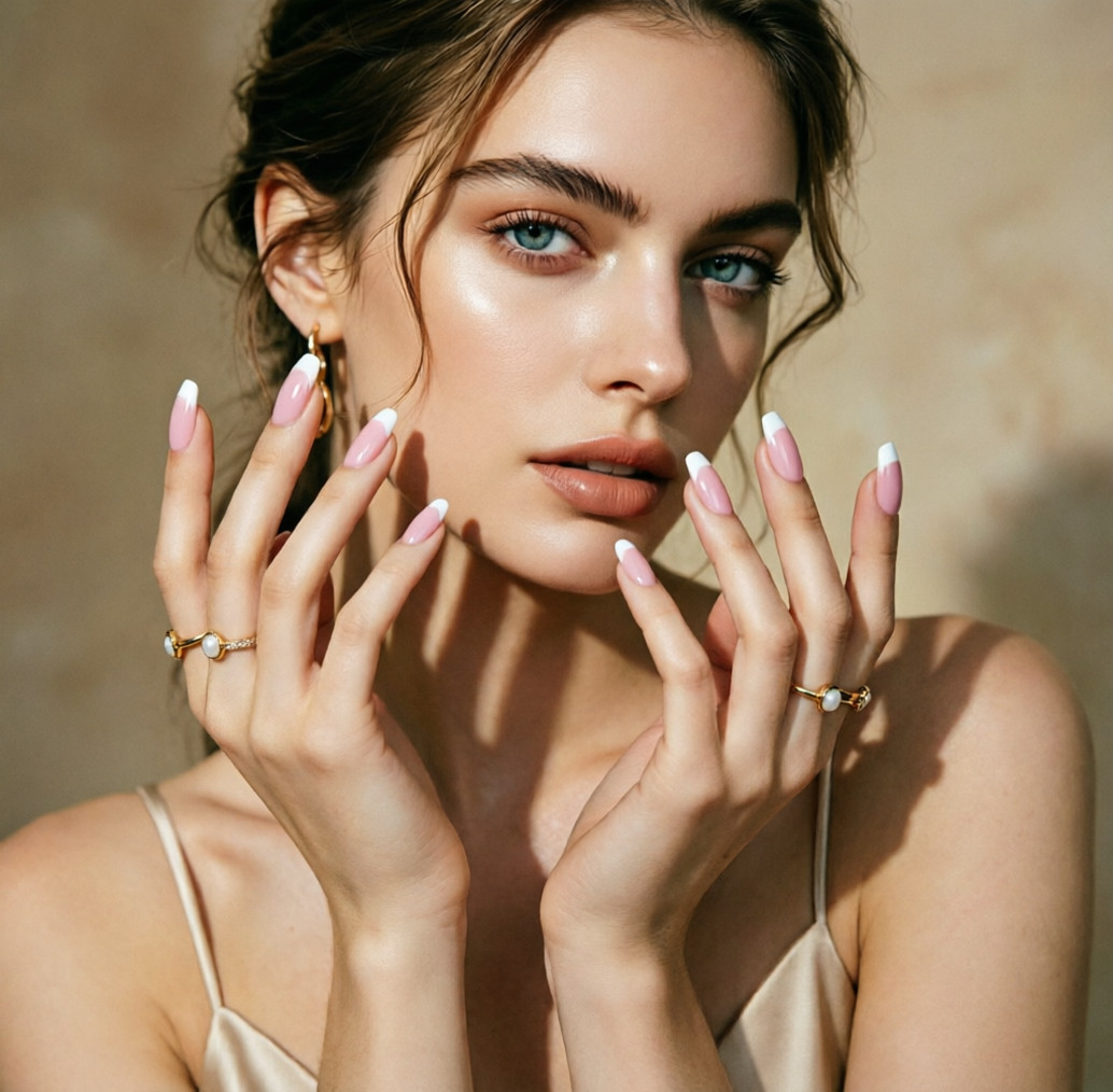 72Pcs 12 Size French Tip Press On Nails Soft Gel Glue On Nails Nude for Women US