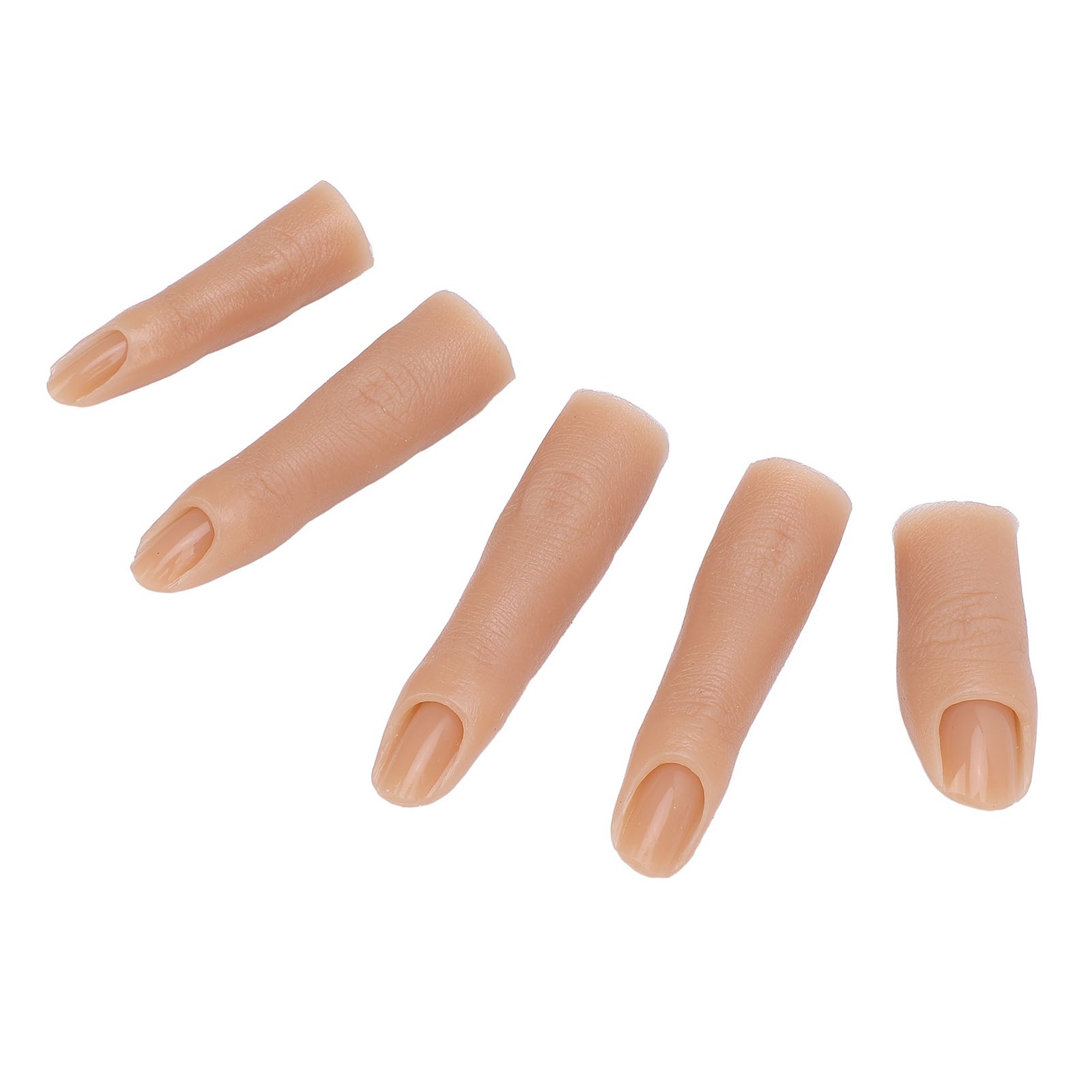 5 Pcs Silicone Nail Practice Finger High Elasticity For Nail Art Easy To Use