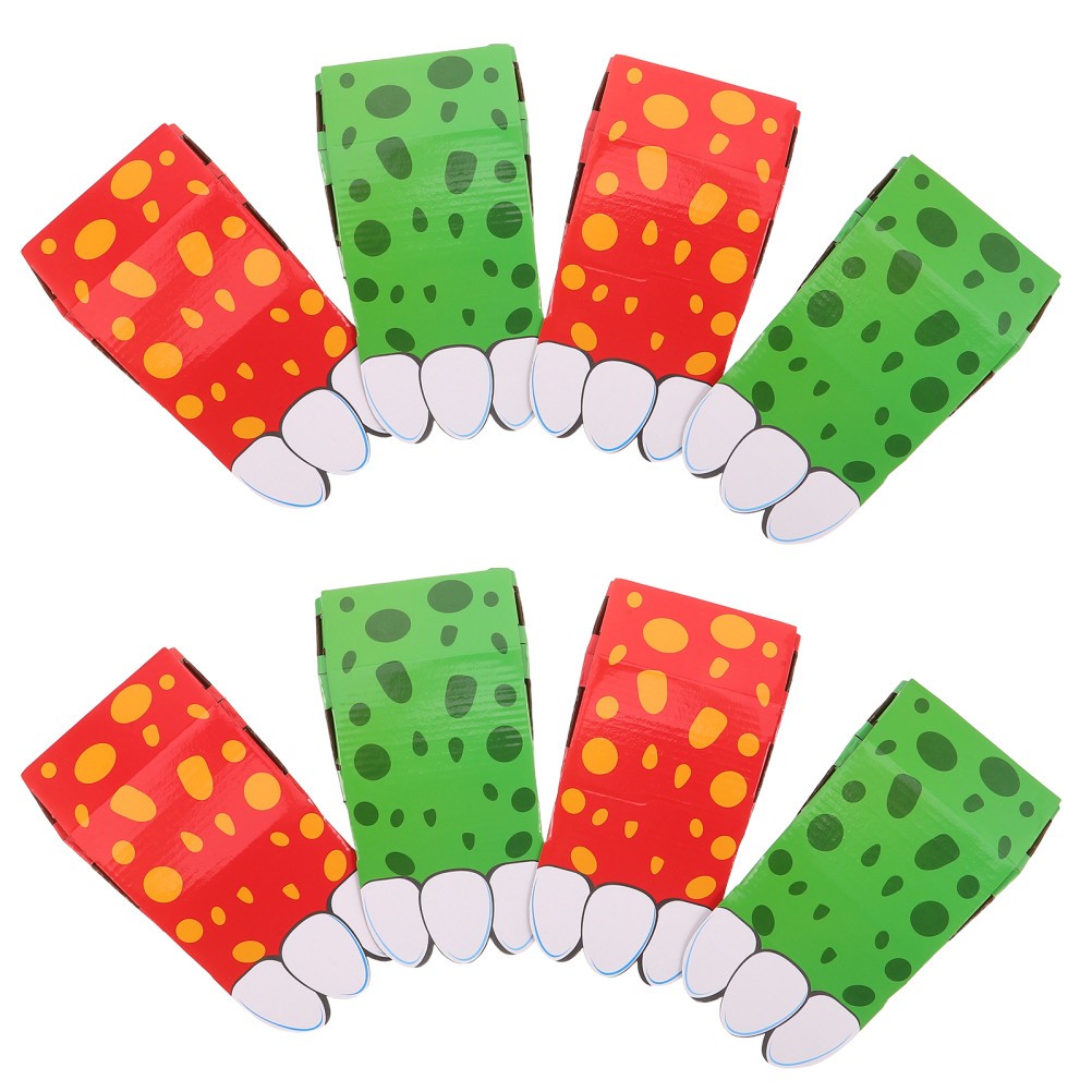 4 Pairs Assorted Color Cardboard Claws Costume for Kids DIY Craft and Role Play
