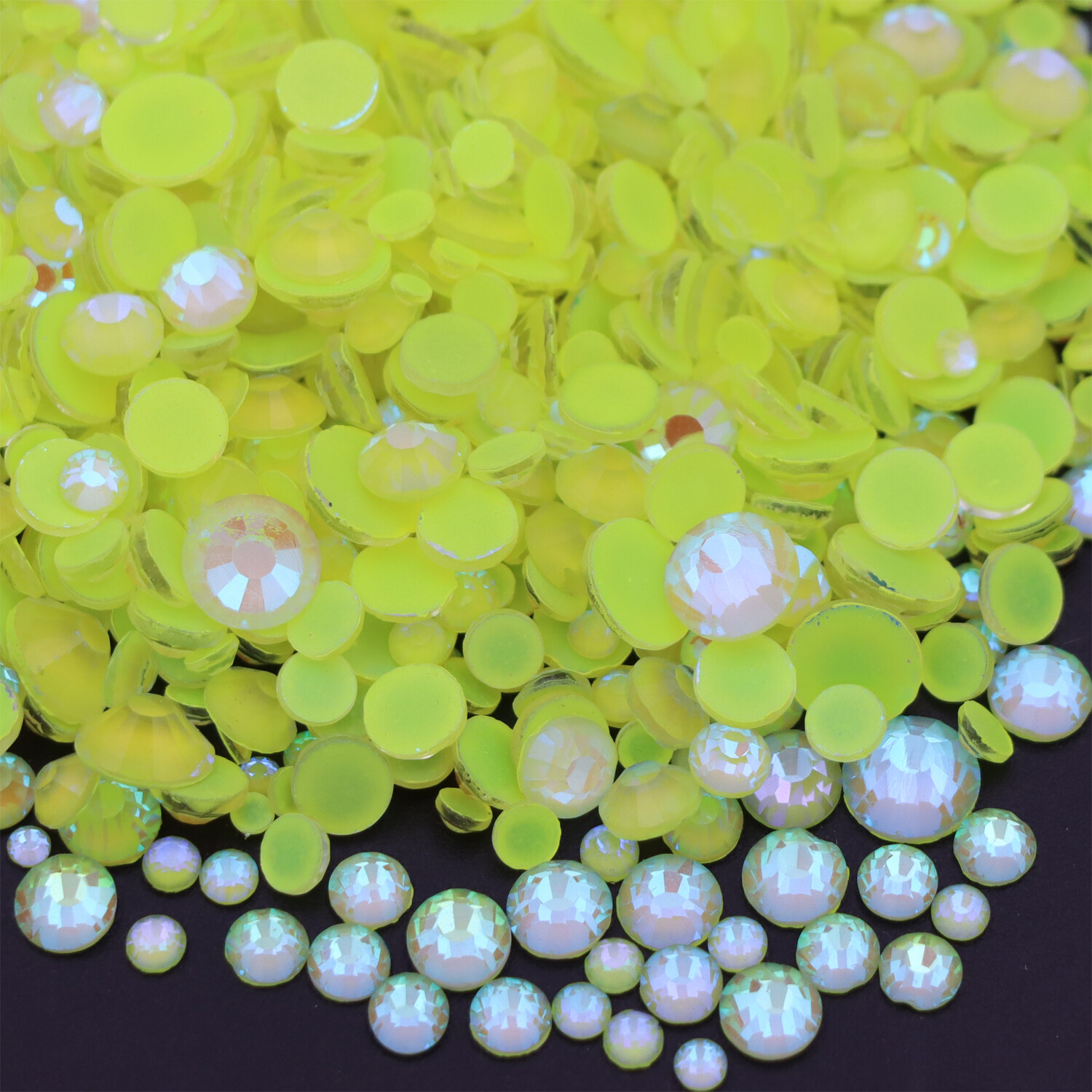 Neon Rhinestones Non Hotfix Flatback Stones Luminous Fluorescence Crystals