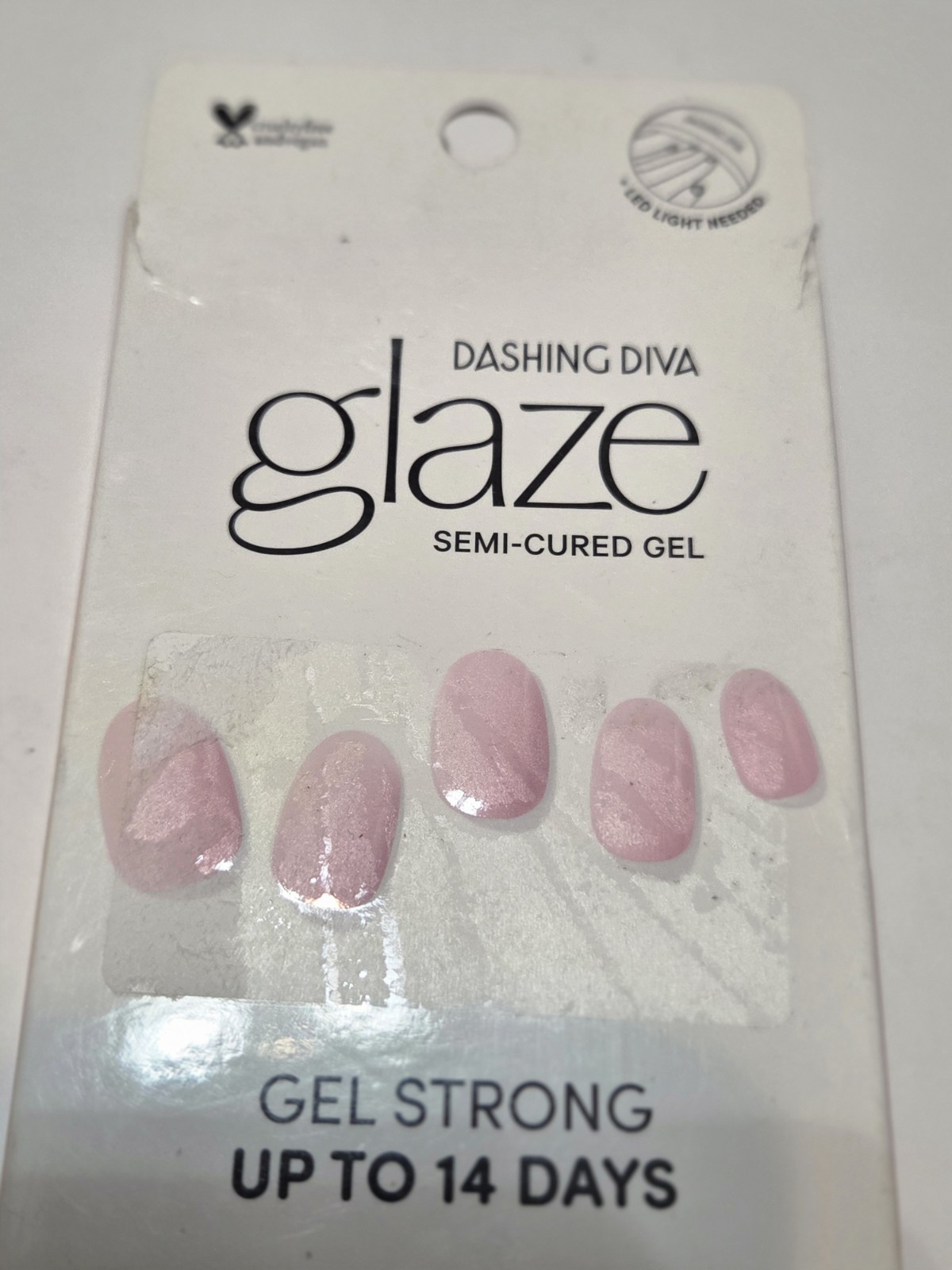 Dashing Diva Glaze Semi-Cured Gel Nail Strips – Lovely Pink – NEW