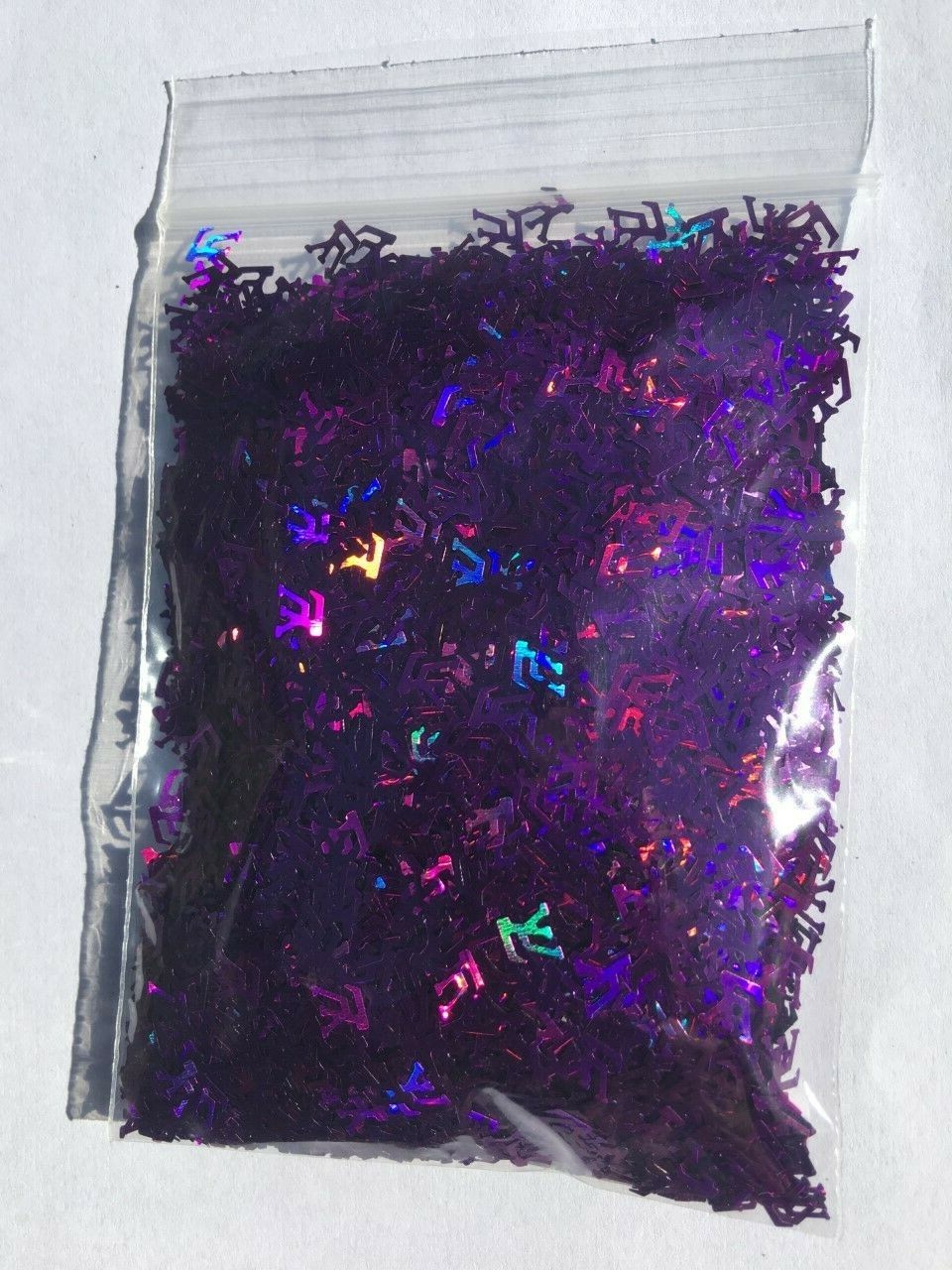 Solvent Resistant L Shape Glitter (Purple) Nail Gel Art Face Crafts DIY-1tsp-US