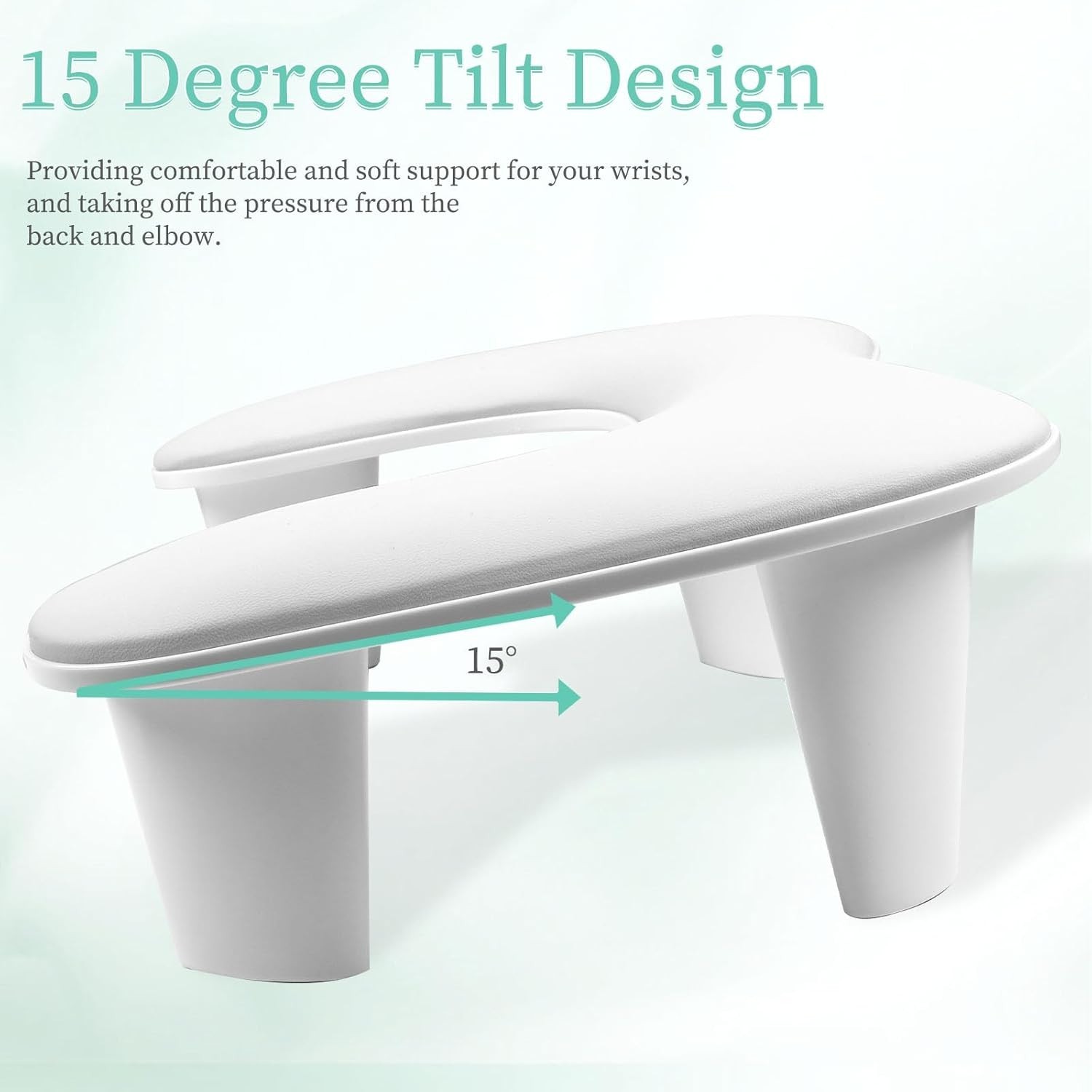 U Shape Arm Rest Nail Hand Pillow white
