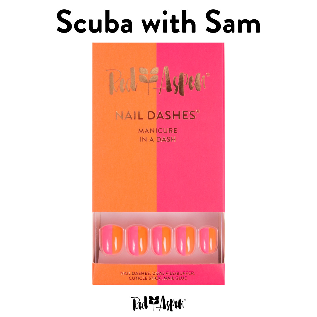 Red Aspen Press On Nails – Scuba with Sam – NIB