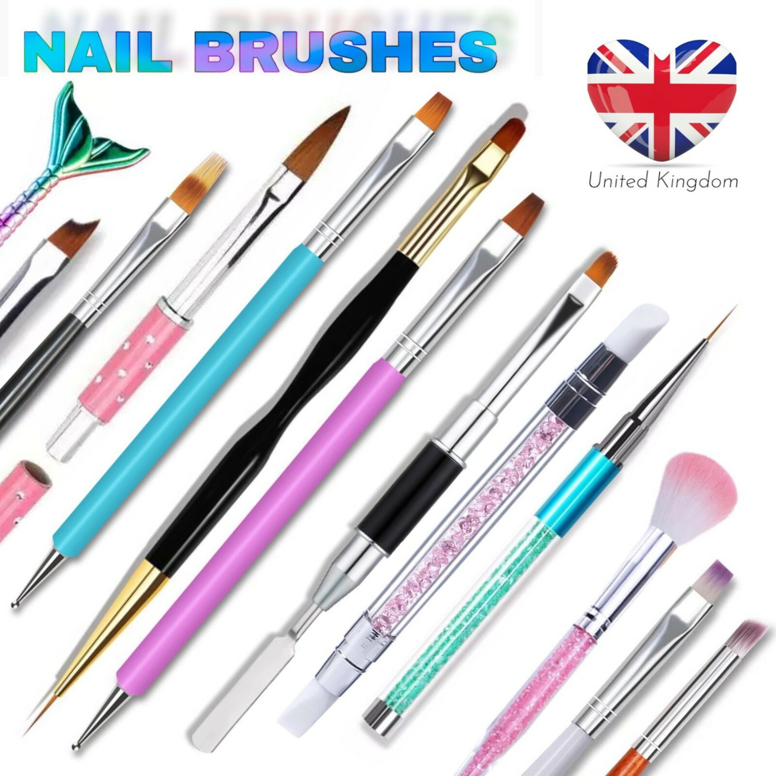 Nail Brush Builder Extension Size 6 Liner Silicone Painting Pen Poly Gel Acrylic