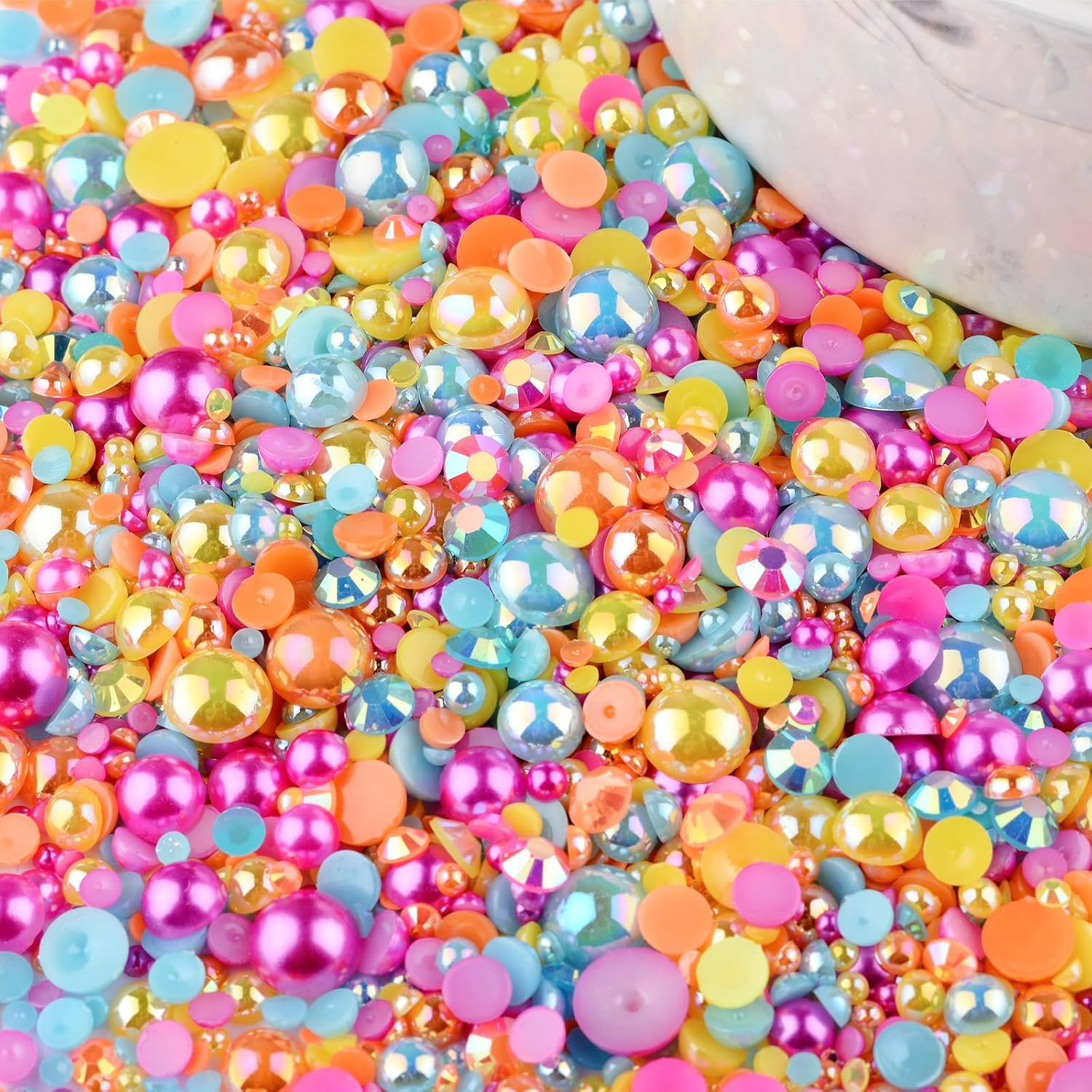 3900+ Pcs Rhinestones and Pearls Kit, 2-10Mm Flatback Gems for Nail Art, Tumbler