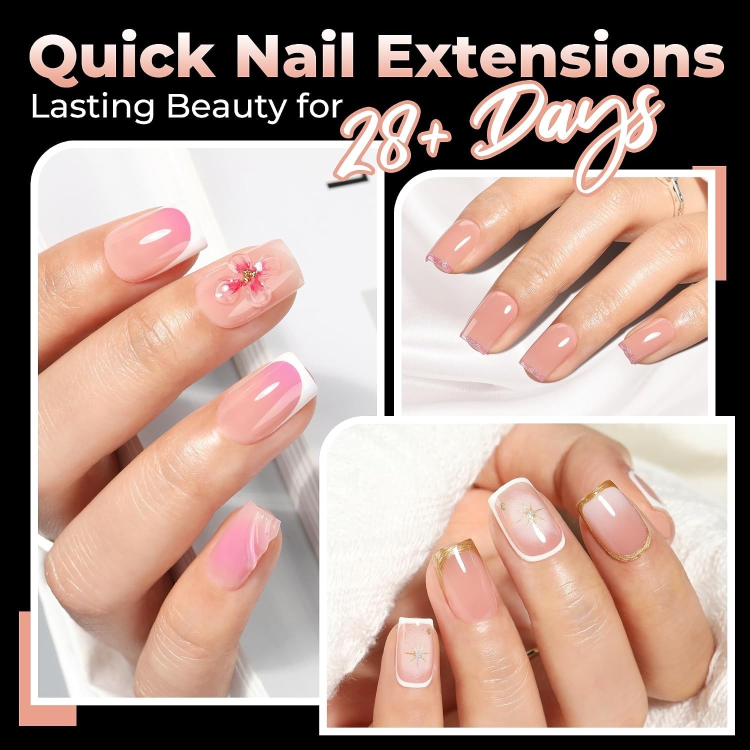 Extra Short Nail Tips Square Pre-etched Full Cover 120Pcs | Soft Gel Square N…
