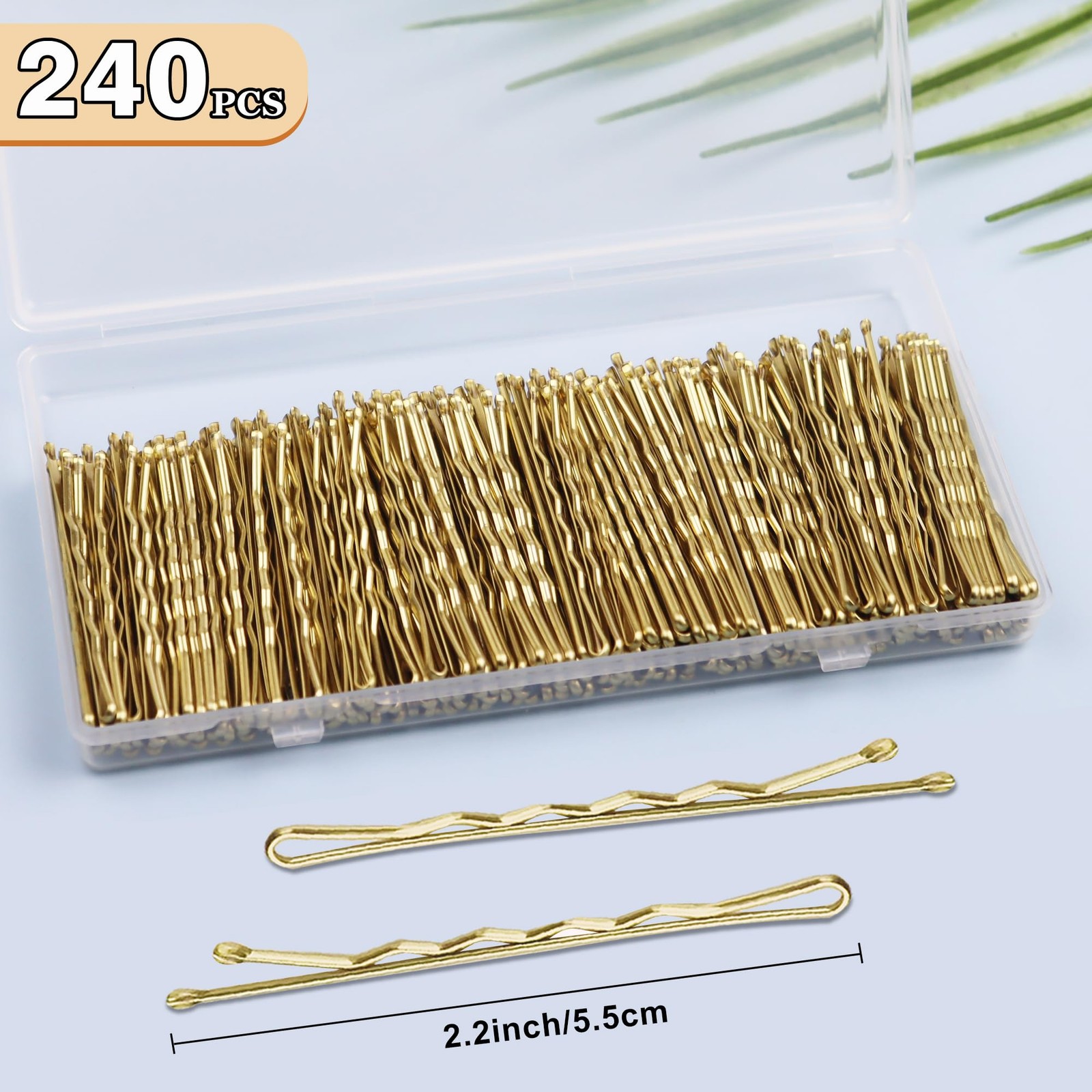 Blonde Bobby Pins, AITRAI 240pcs 2.2 1 Count (Pack of 240), Blonde-2.2 Inch