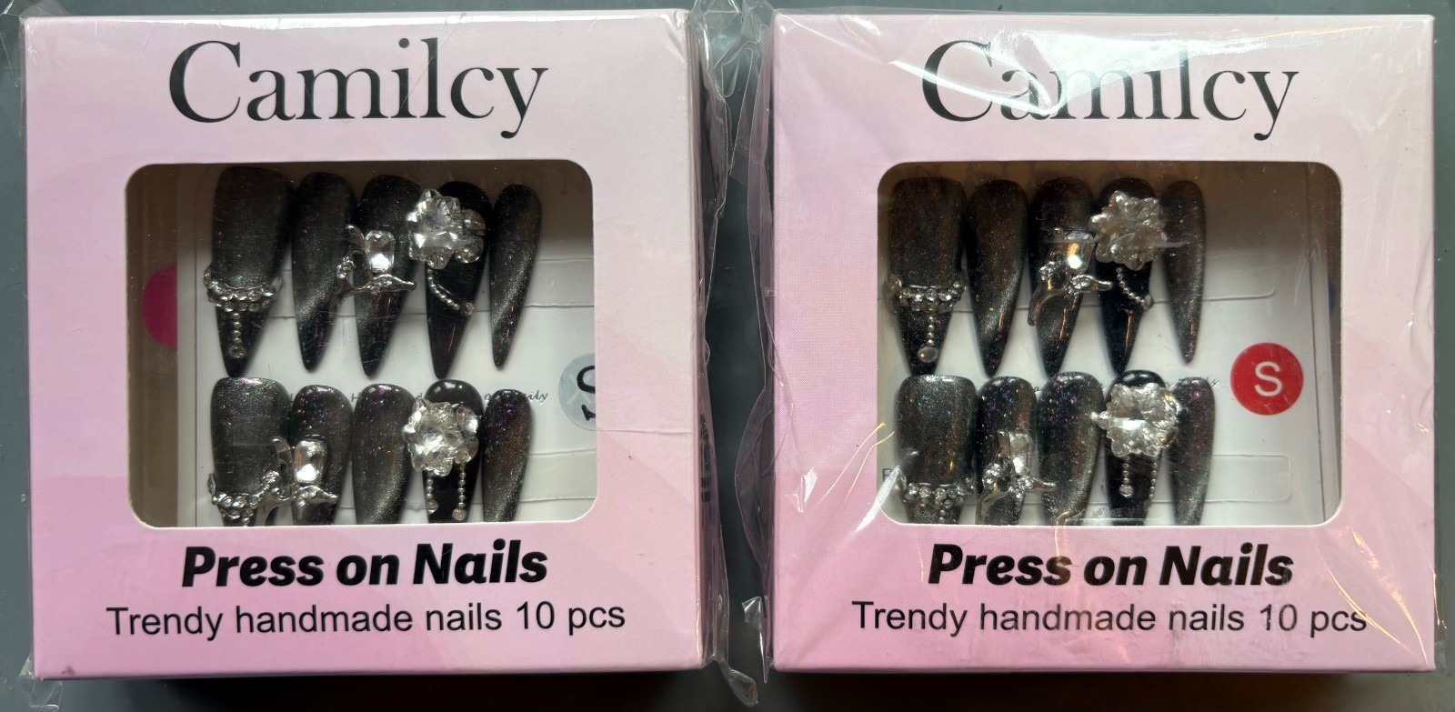 Camilcy Trendy handmade Press on Nails 2 packs (Size S) Factory Sealed Free Ship