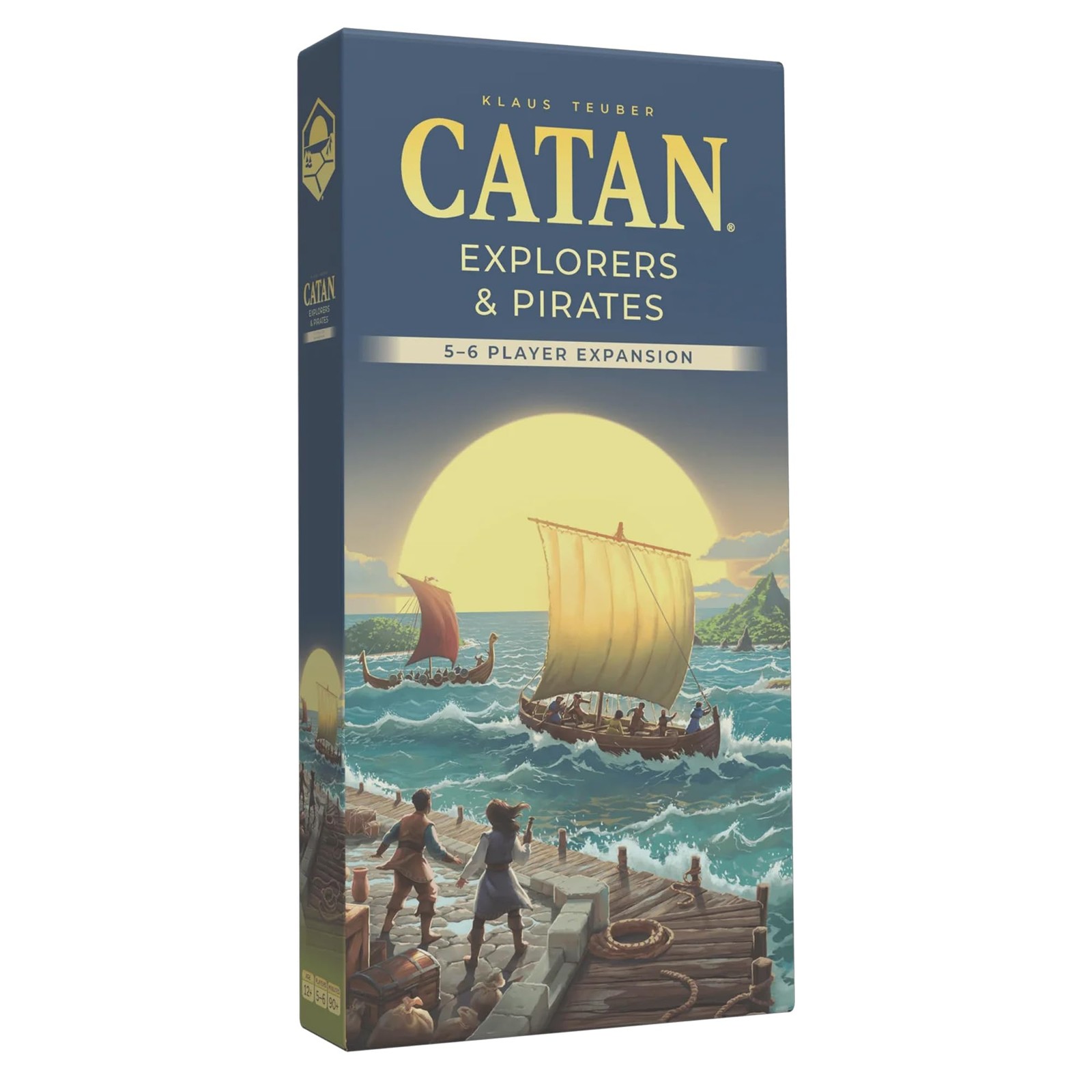 CATAN Explorers & Pirates 5.82 x 1.69 x 0.1 = 0.94 cubic inches, 6th Edition