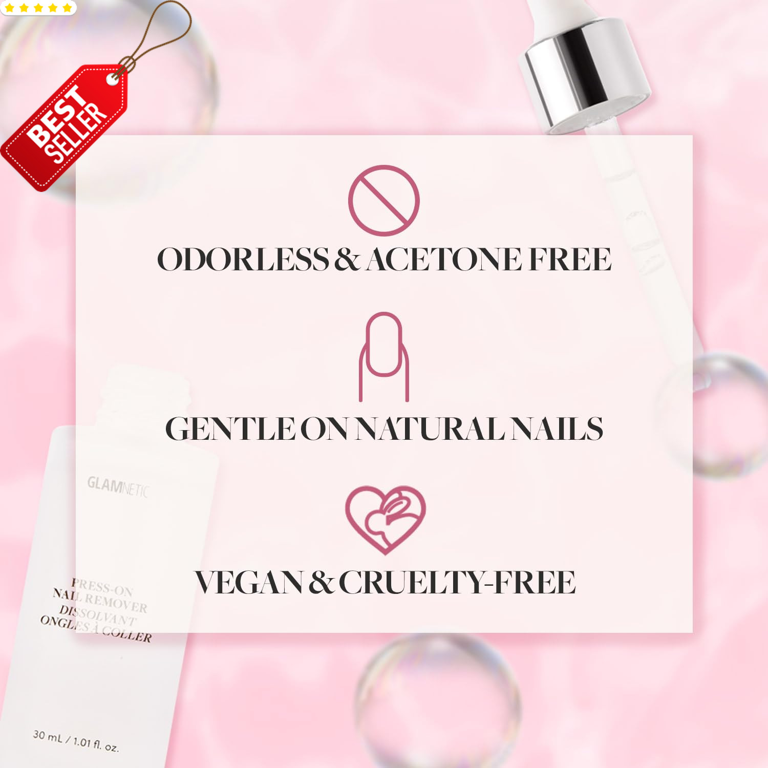 Press On Nail Remover 30ml Odorless No Acetone Gentle Fake Nail Serum – US