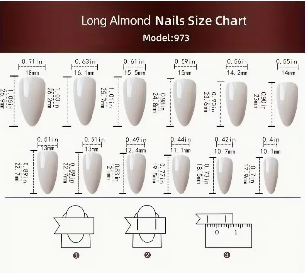 24 Pcs Press-On Nails Long Almond Glossy – Light Pink w/Embossed Lace & Beads