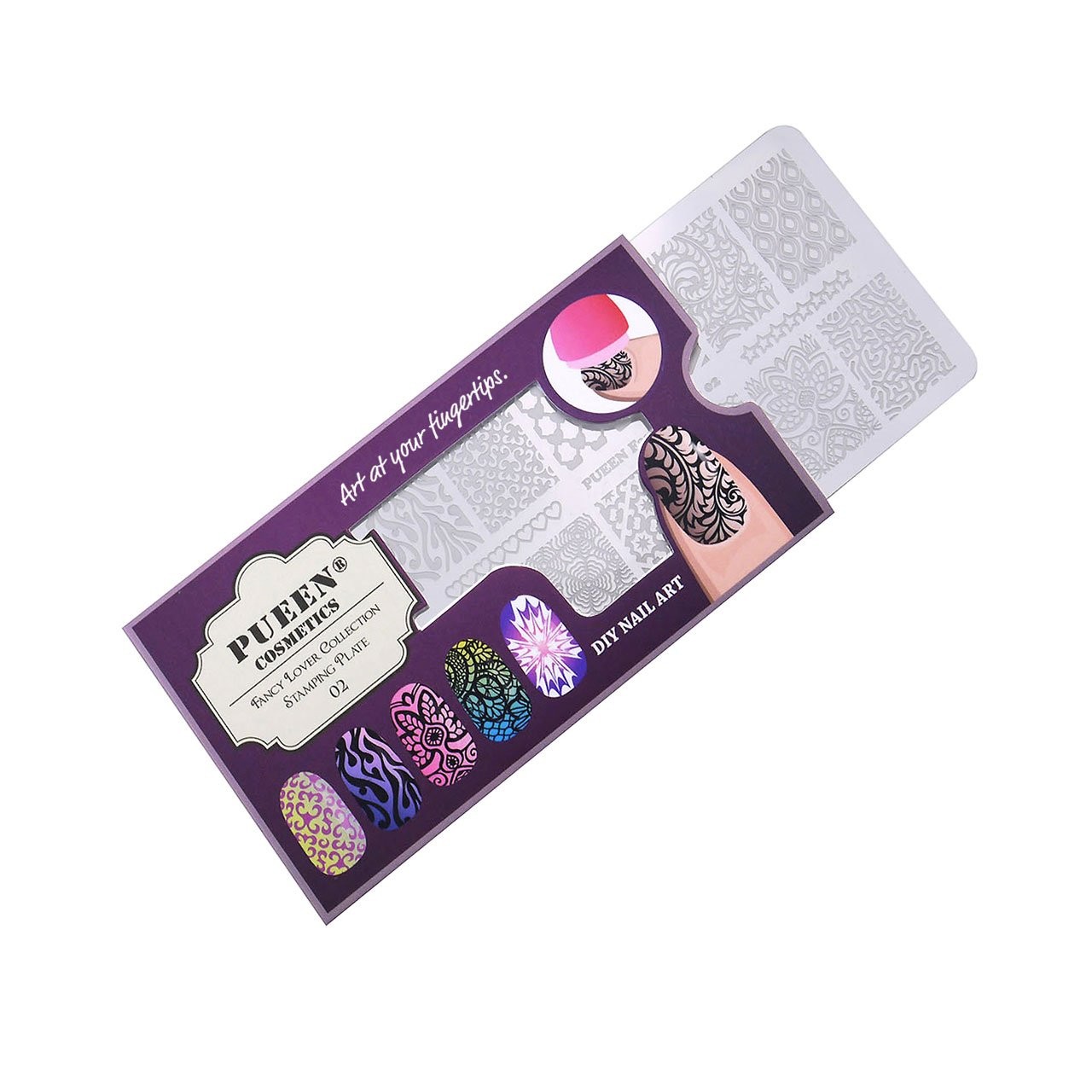 Nail Art Stamping Plate – Fancy Lover 02-125x65mm Unique Nailart Polish Stamp…