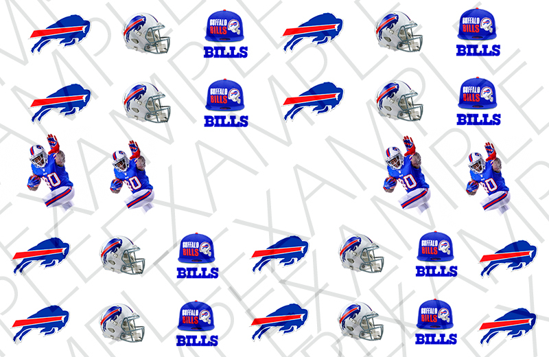 Buffalo Bills Nail Art Stickers Transfers Decals Set of 30 – A1362