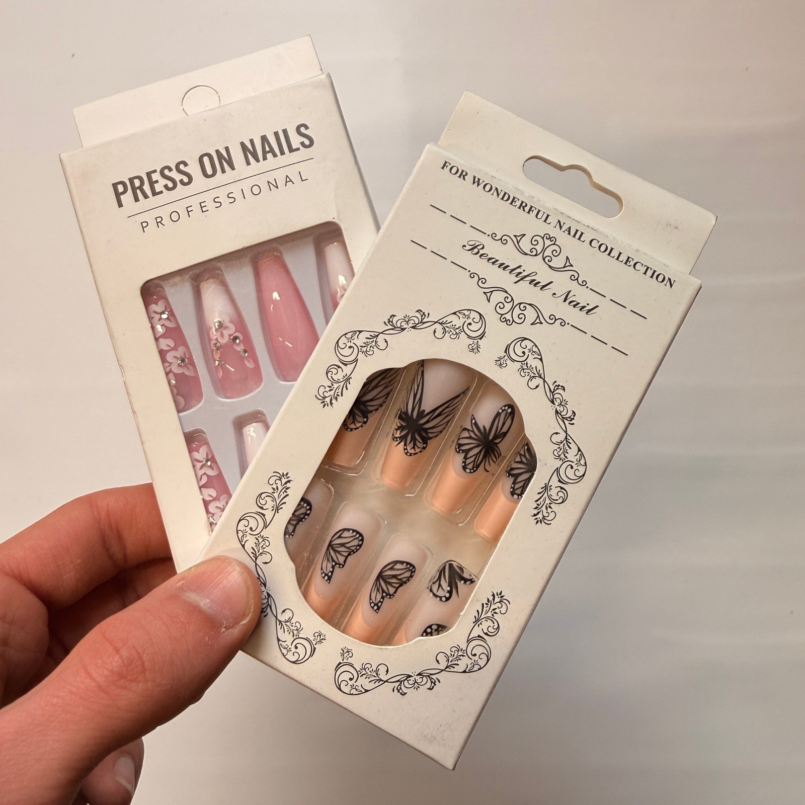 Lot of 10 Pack of 24 New False Press On Nails Assorted Designs and Colors №N26