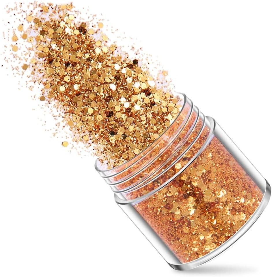 Holographic Nail Art Glitters Gold Silver Nail Sequins 3D Laser Acrylic Nails Po
