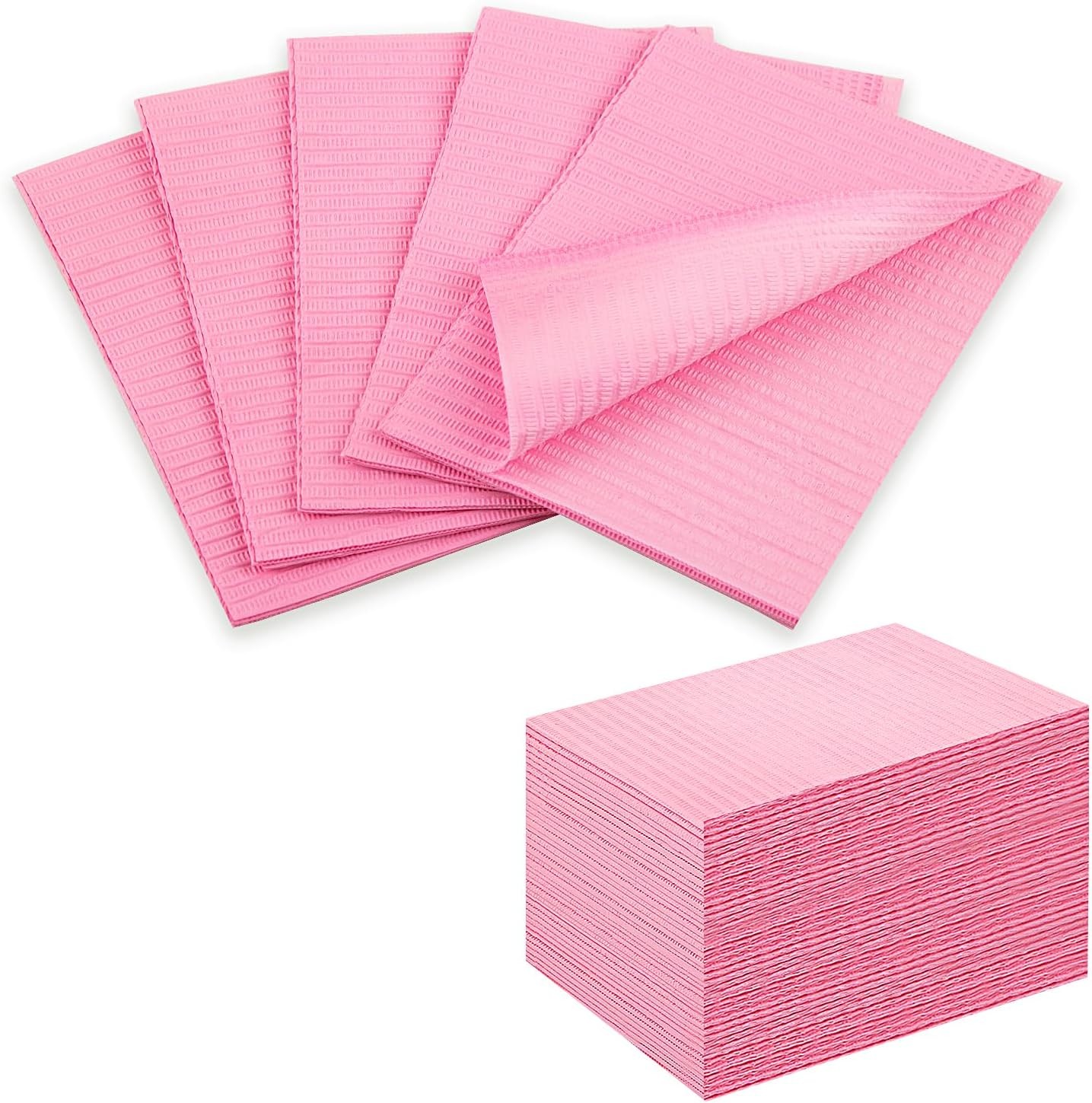 Nail Art Table Mat – Disposable Nail Paper Towels (50PCS) – Pink Waterproof 3-Pl