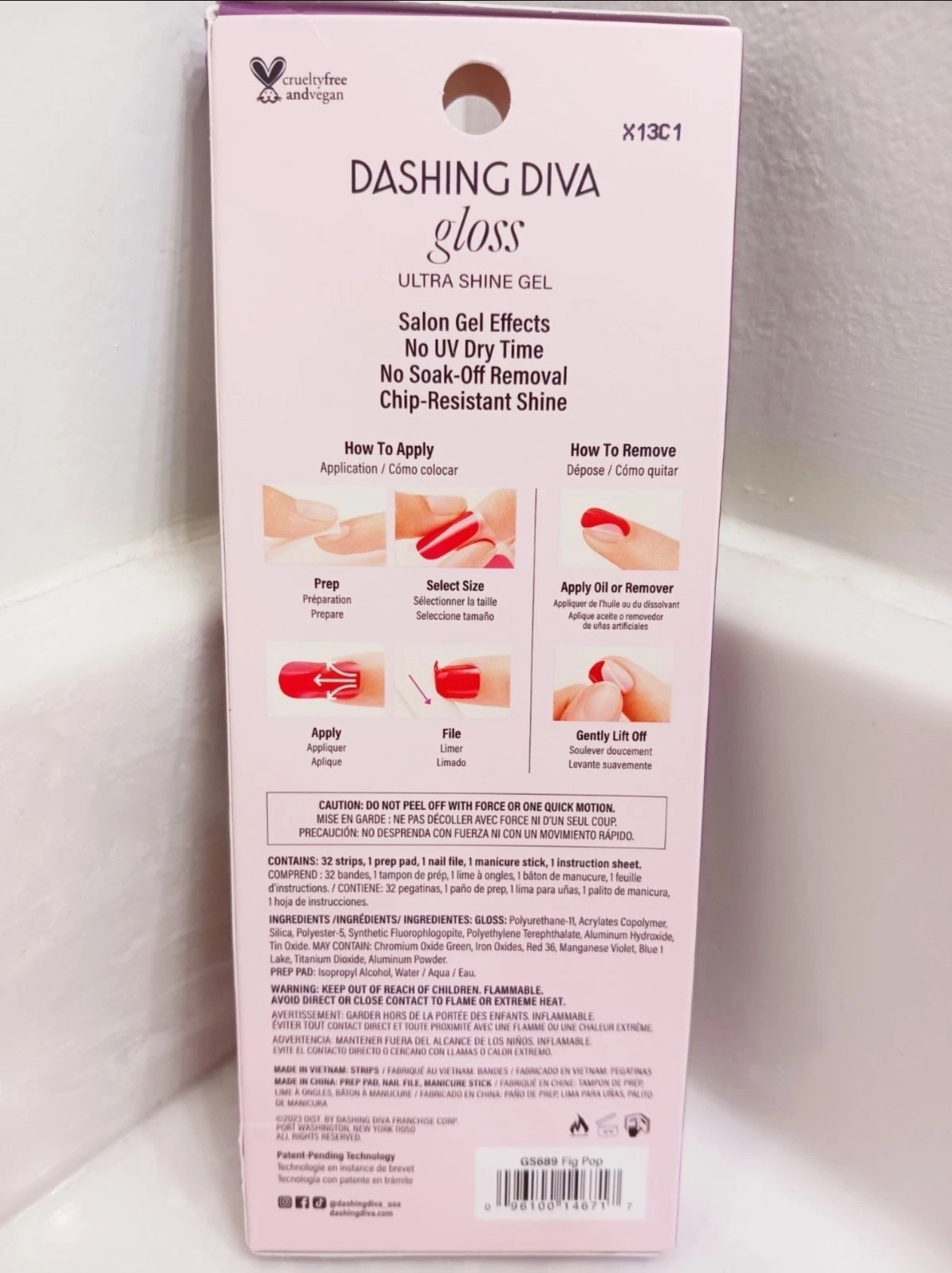 Dashing Diva FIG POP Ultra Shine Gel Palette 32 Nail Strips Manicure Kit NEW Box
