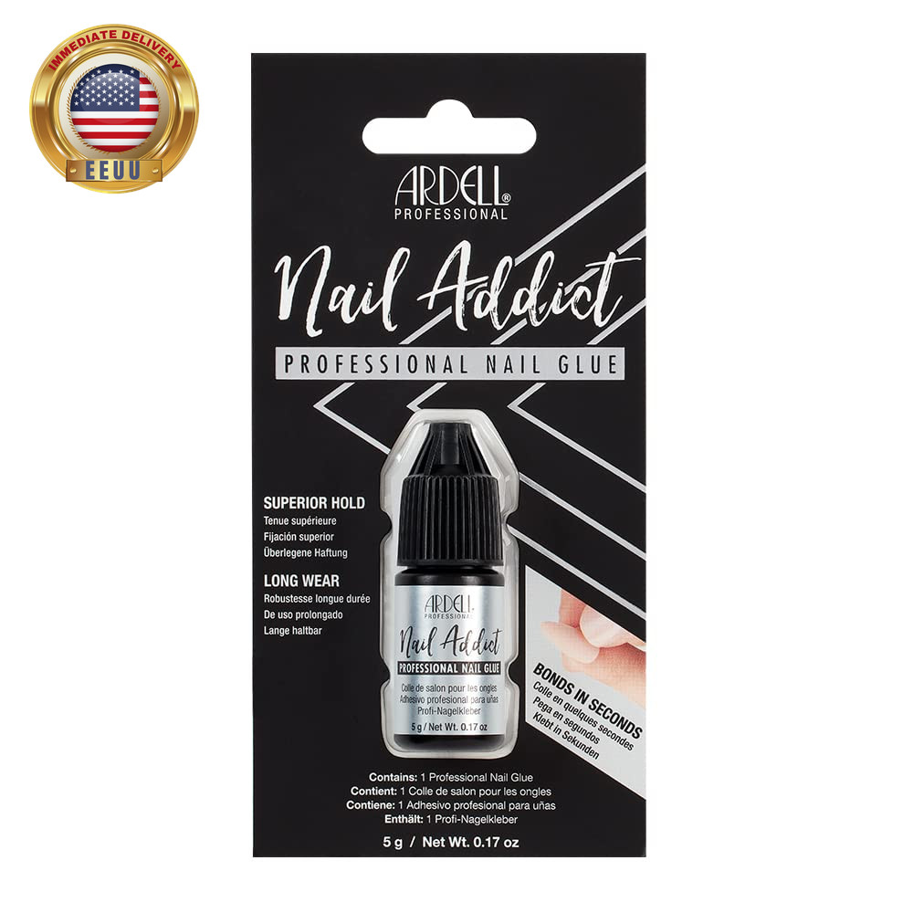 Professional Nail Addict, Superior Hold Nail Glue, Long-Lasting Adhesive for Fak
