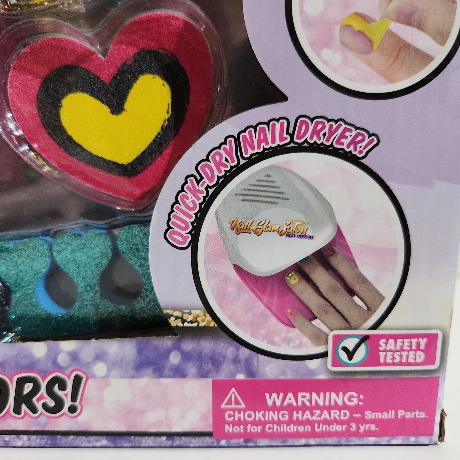Nail Polish Set for Kids, Nail Glam Salon, Emoji Pedicure and Manicure Kit, Nail
