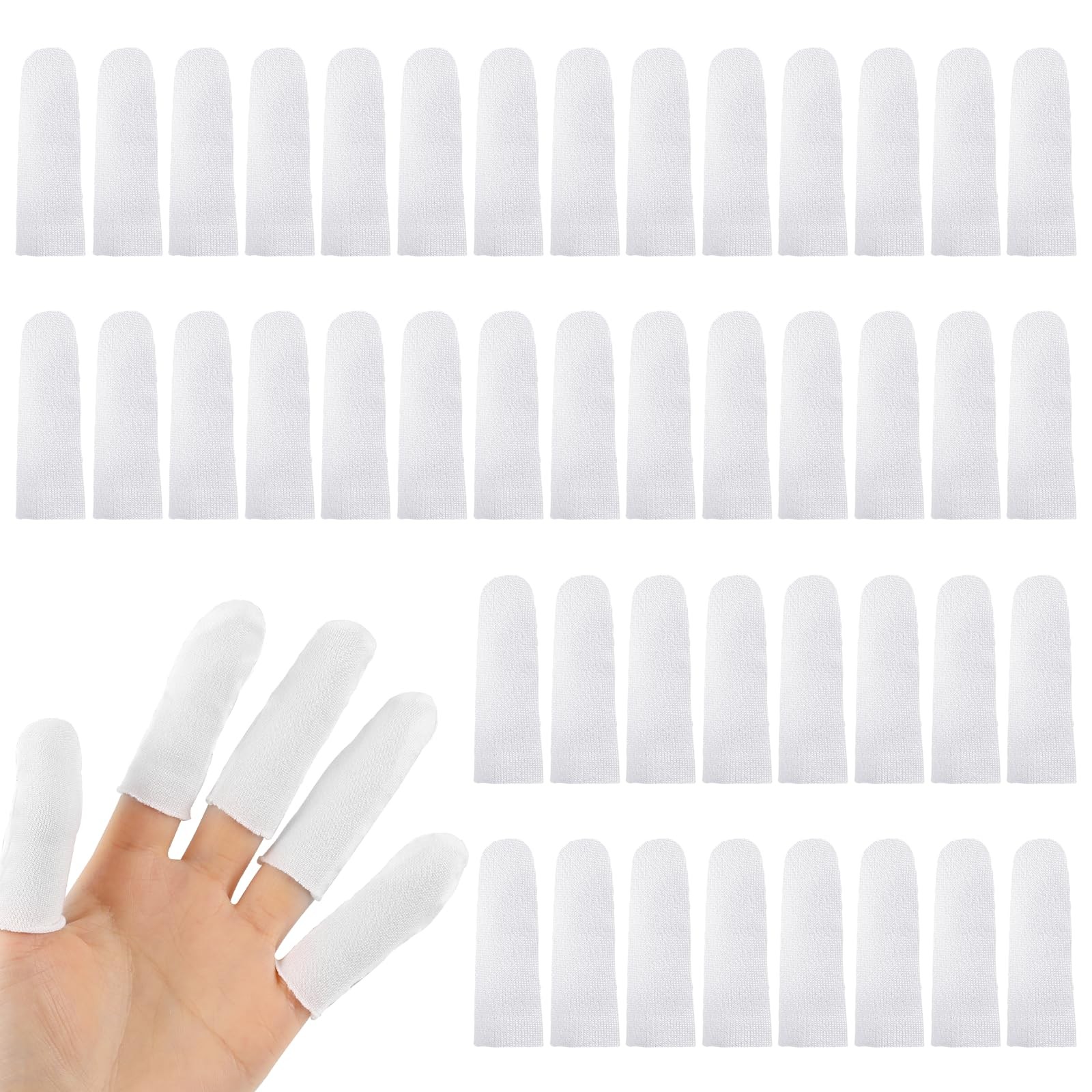 100 Pieces Cotton Finger Cots,Cloth Finger Cots Finger Toe Sleeves Fingertips