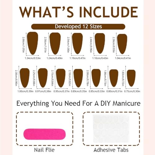 Almond Press On Nails – Fake Flower Pearls – Medium Almond FS41