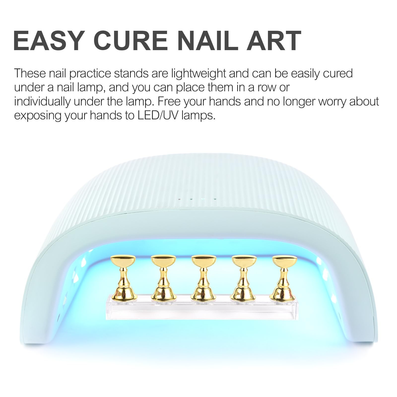 Nail Stand for Press on Nail Display Practice Fake Nail Tips Holder for Paint…
