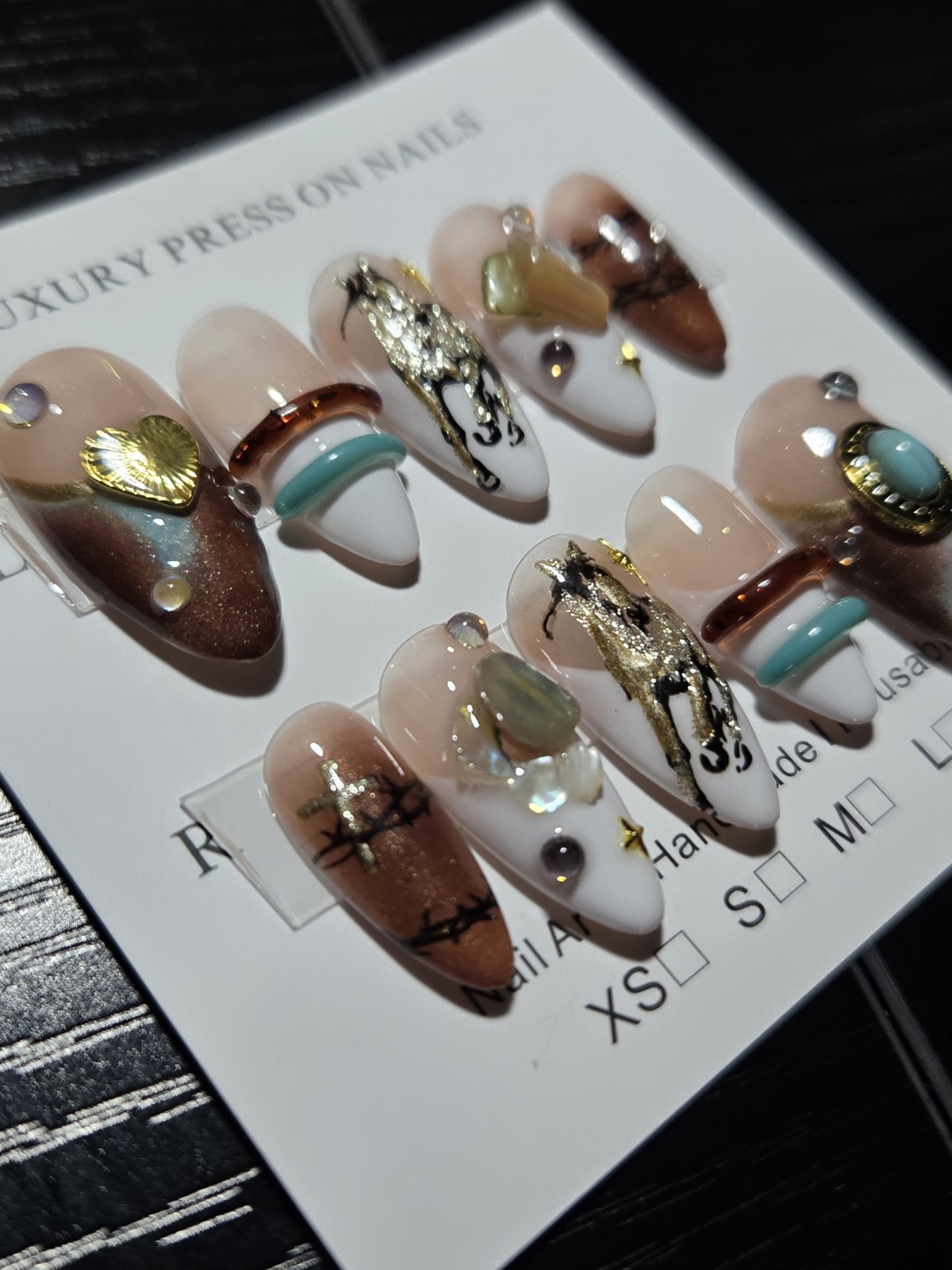 Western Theme Press On Nails HANDMADE