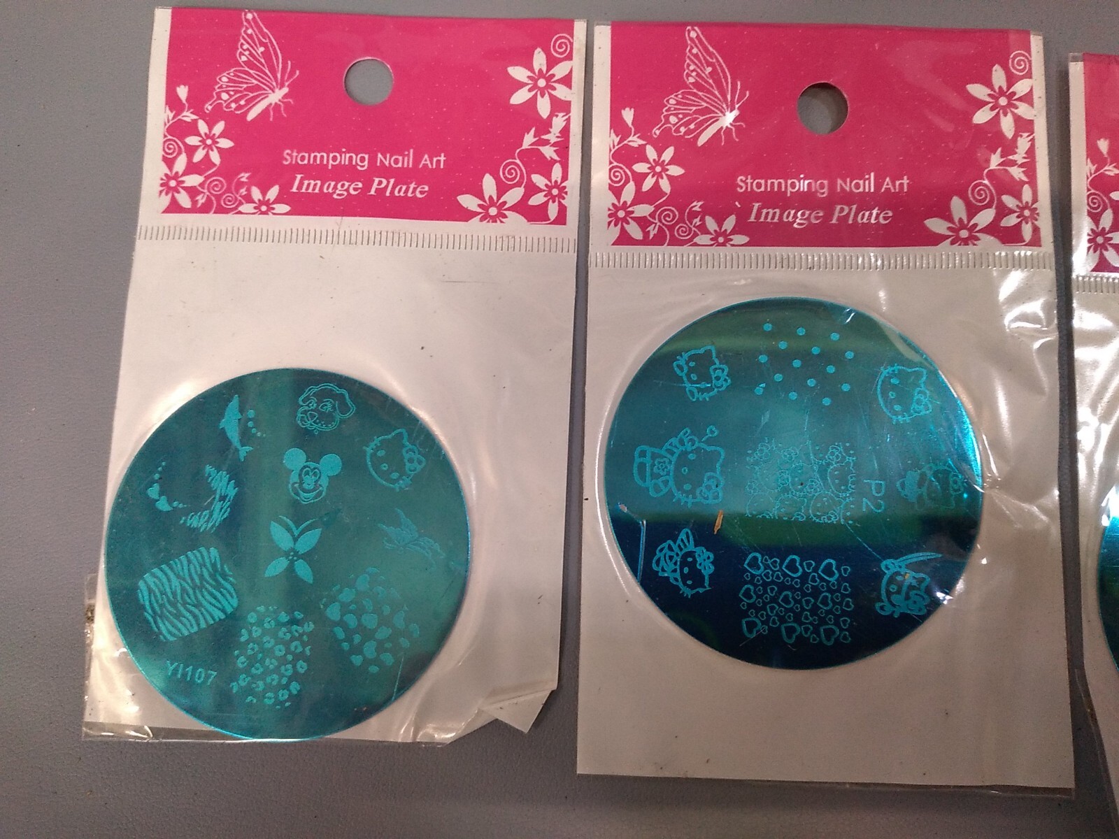 Lot of 4x Stamping Nail Art Image Plates and Konad Image Plate Holder
